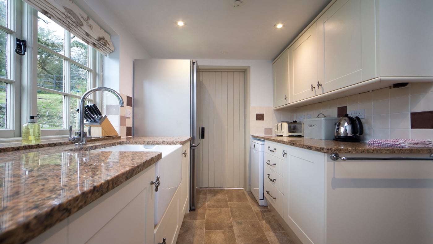 The kitchen at Countisbury Hill Cottage, Devon