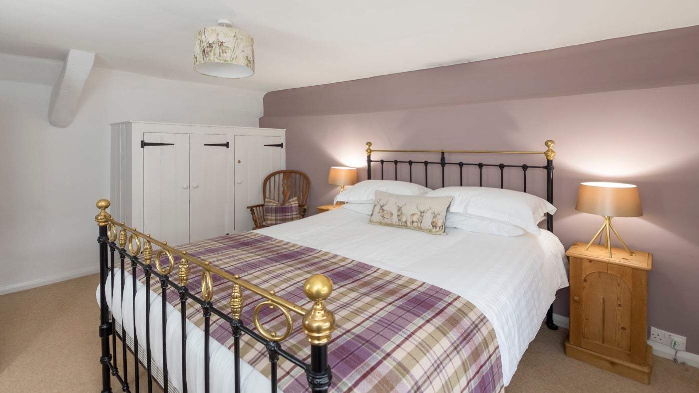 The double bedroom at Countisbury Hill Cottage, Devon