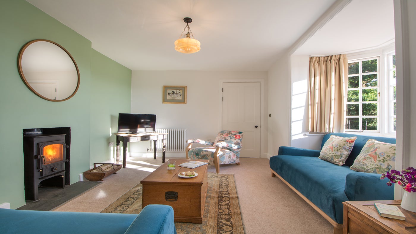 The sitting room at Crabtree Lodge, Devon