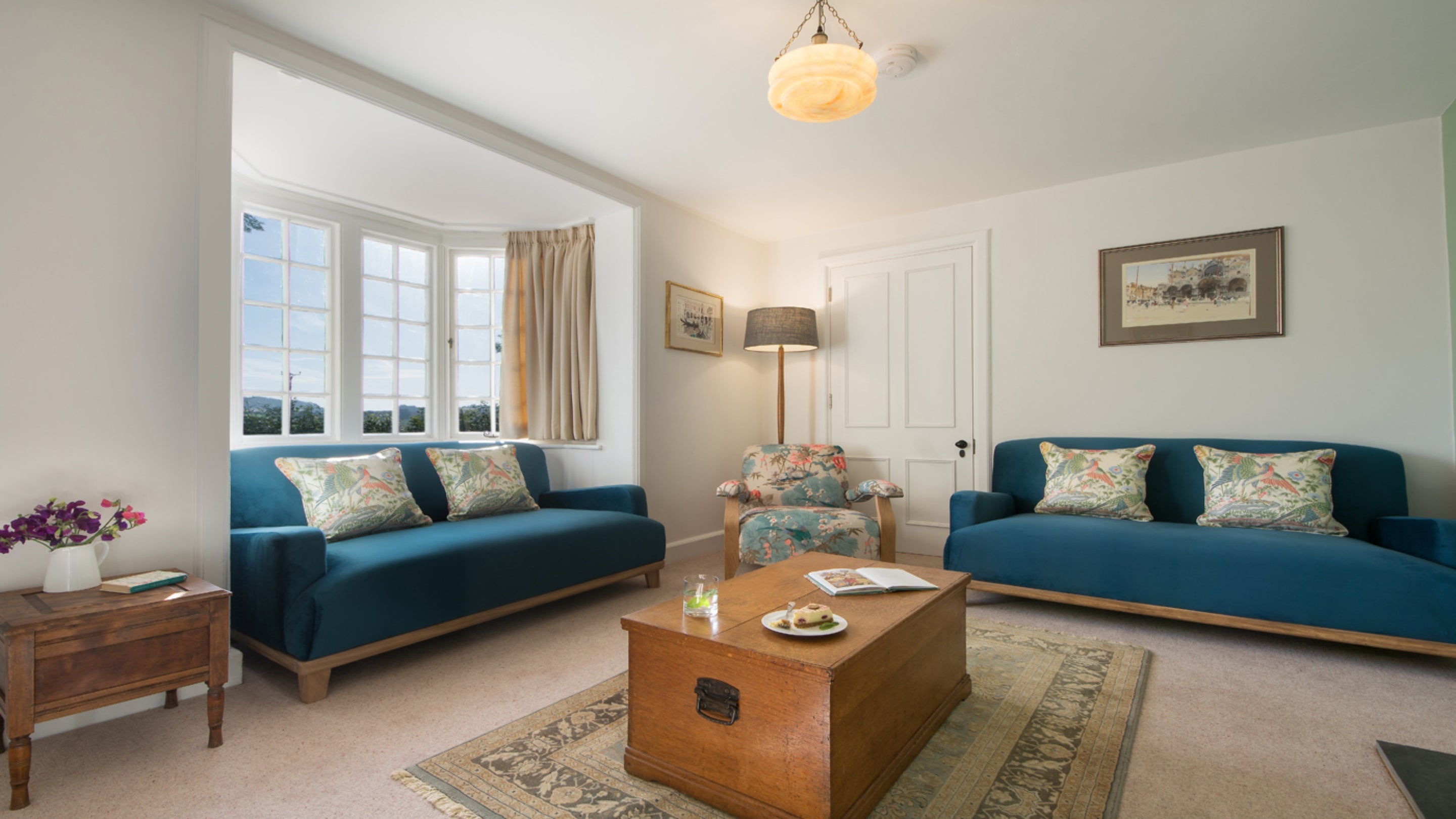 The sitting room at Crabtree Lodge, Devon