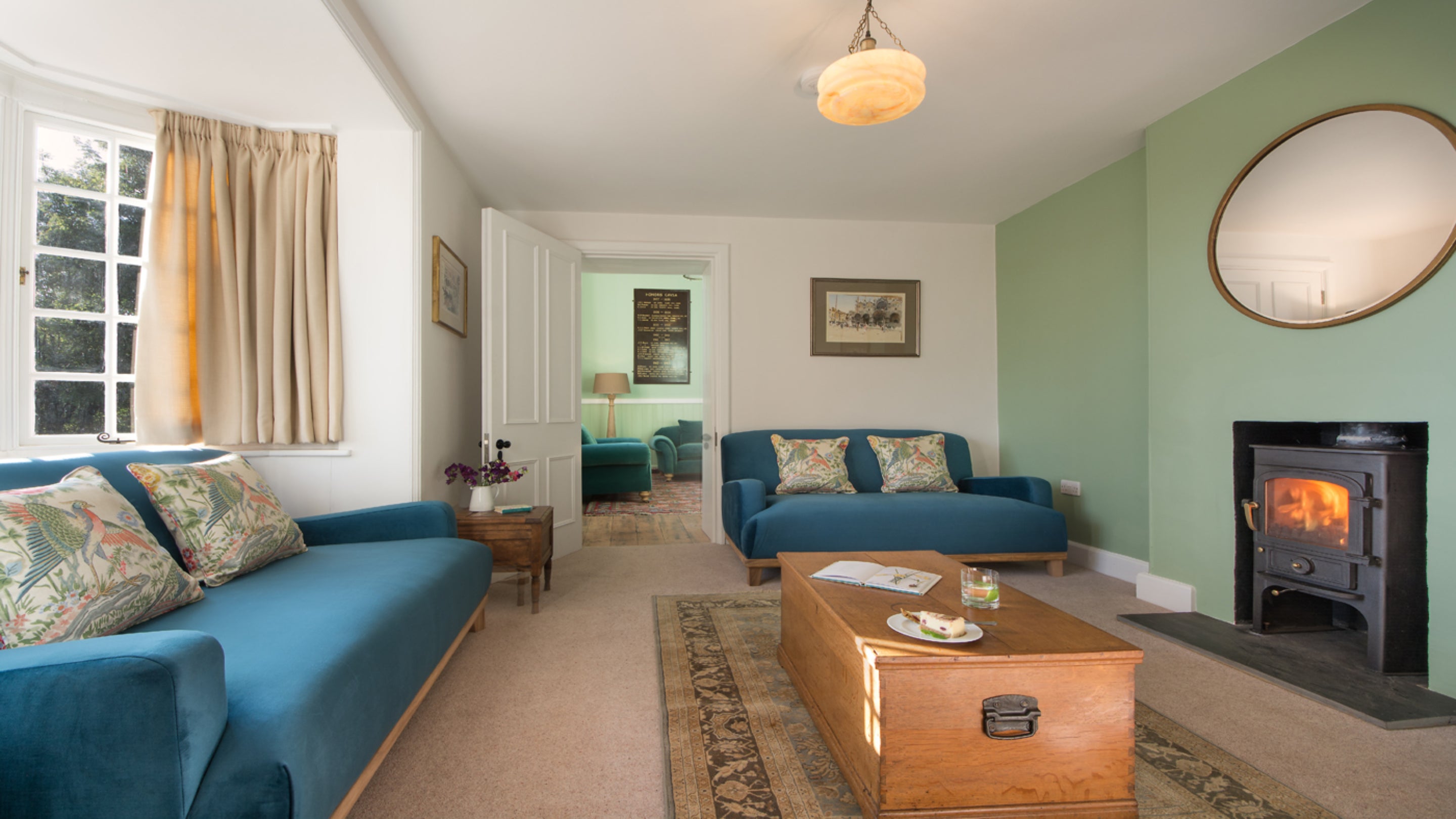 The sitting room at Crabtree Lodge, Devon