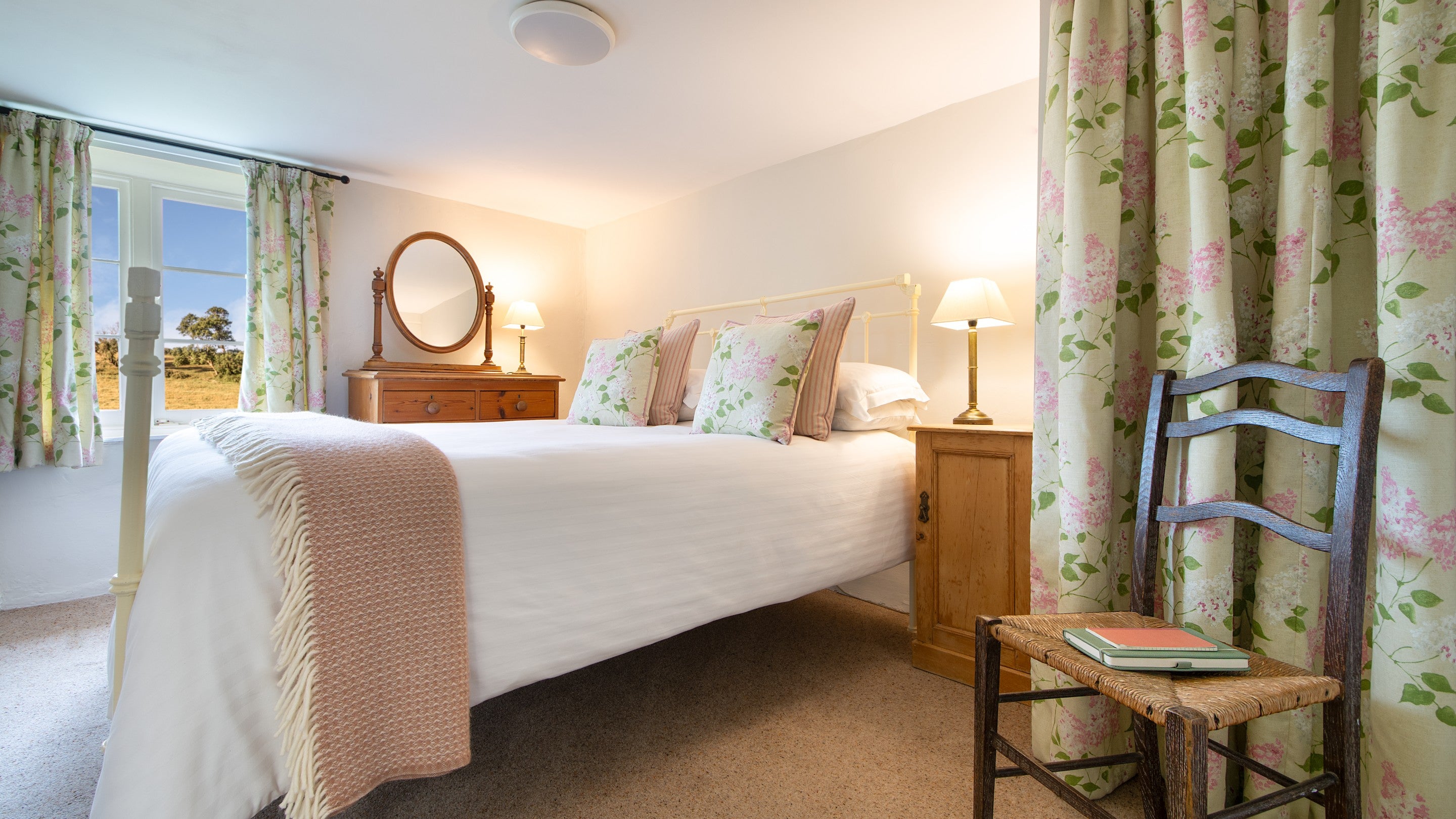 The double bedroom at Crockers Cottage, Devon