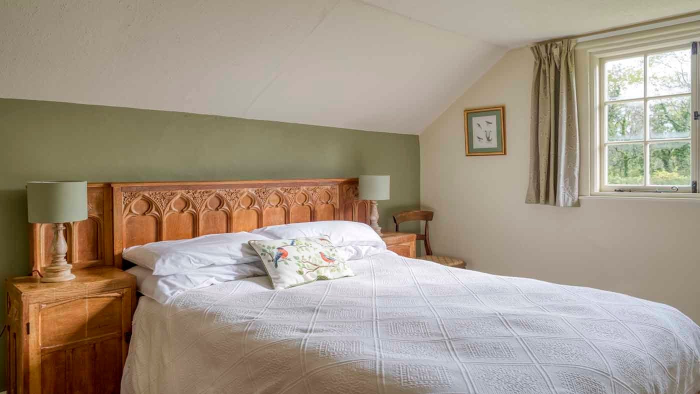 The double bedroom at Forest Cottage, near Exeter, Devon