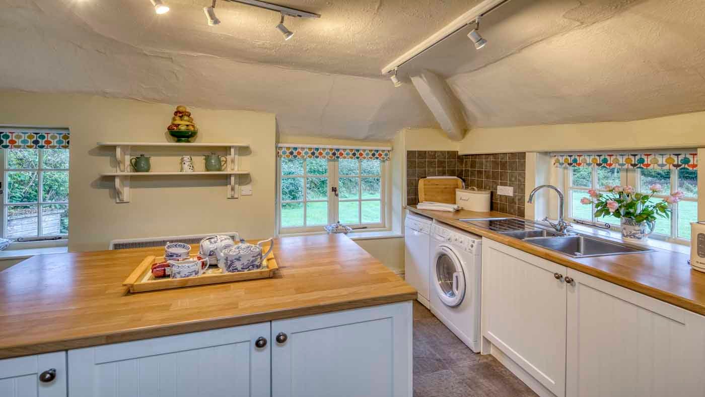 The kitchen at Forest Cottage, Devon