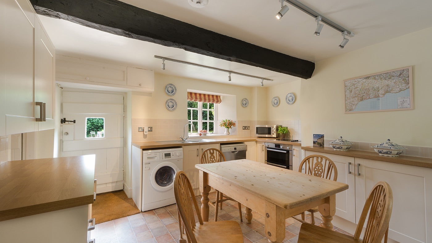 The kitchen at Forge Cottage, Devon