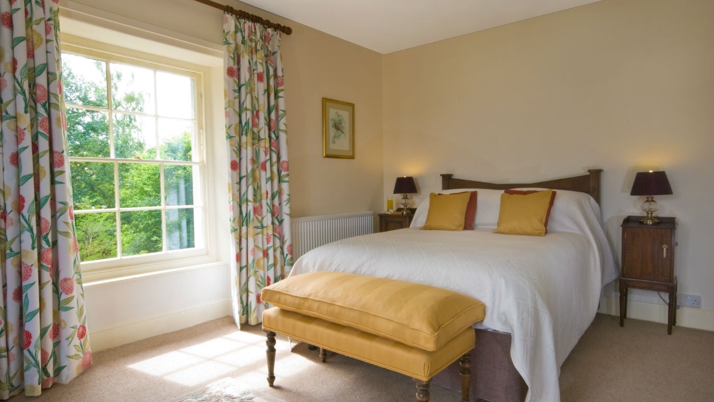 The large master bedroom, South Lodge Greenway, Devon