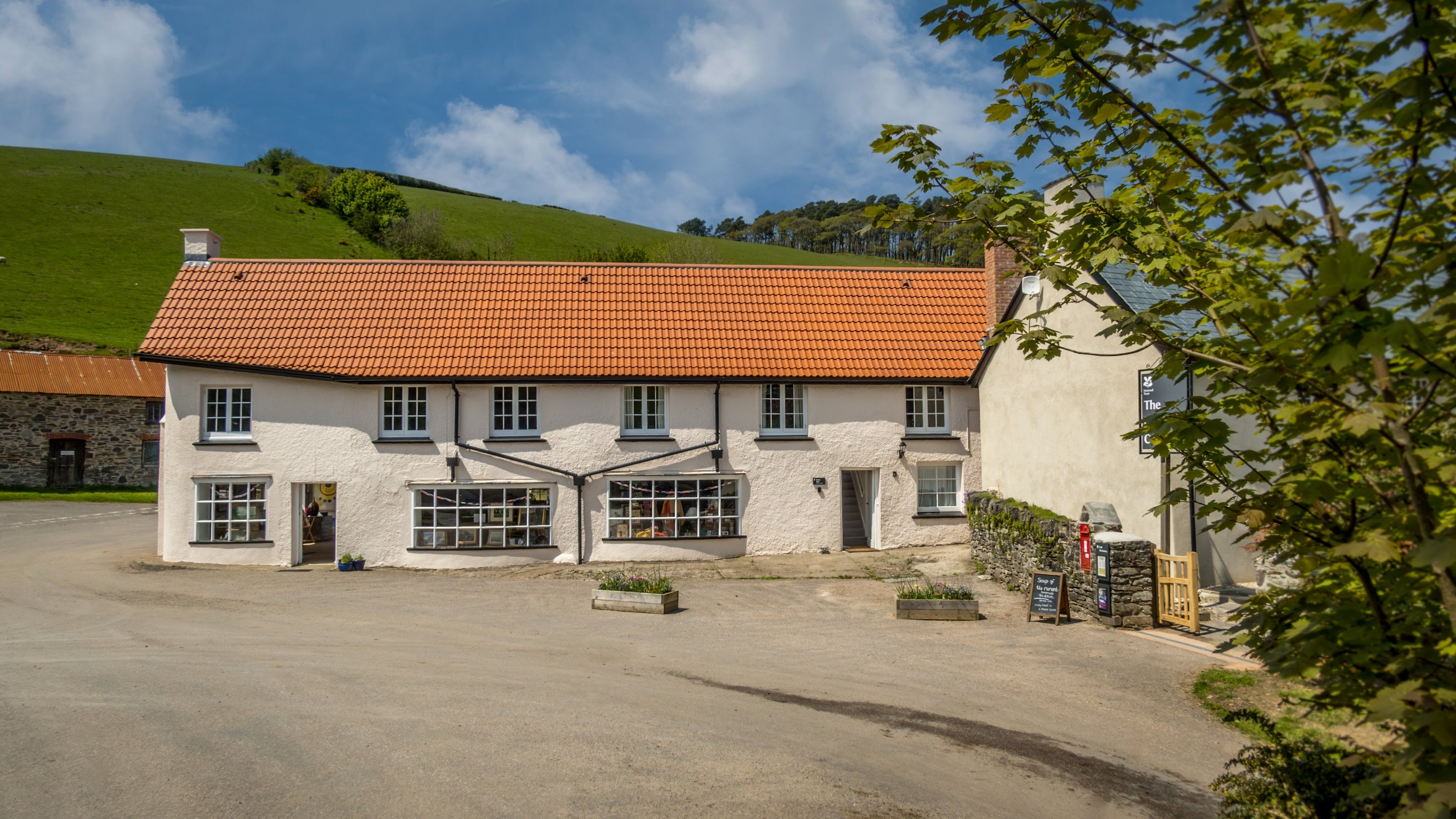The exterior of Heron View and the surrounding buildings, Devon