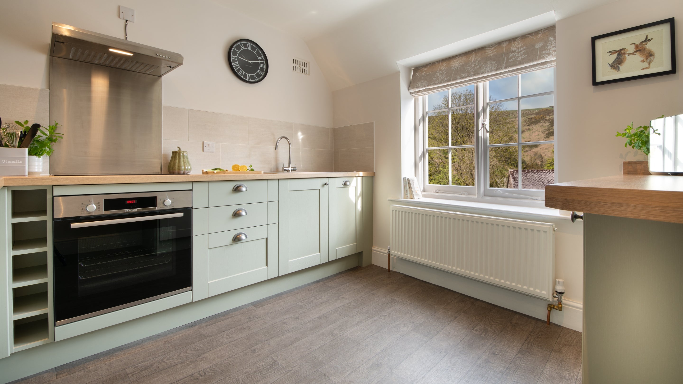 The kitchen at Heron View, Devon