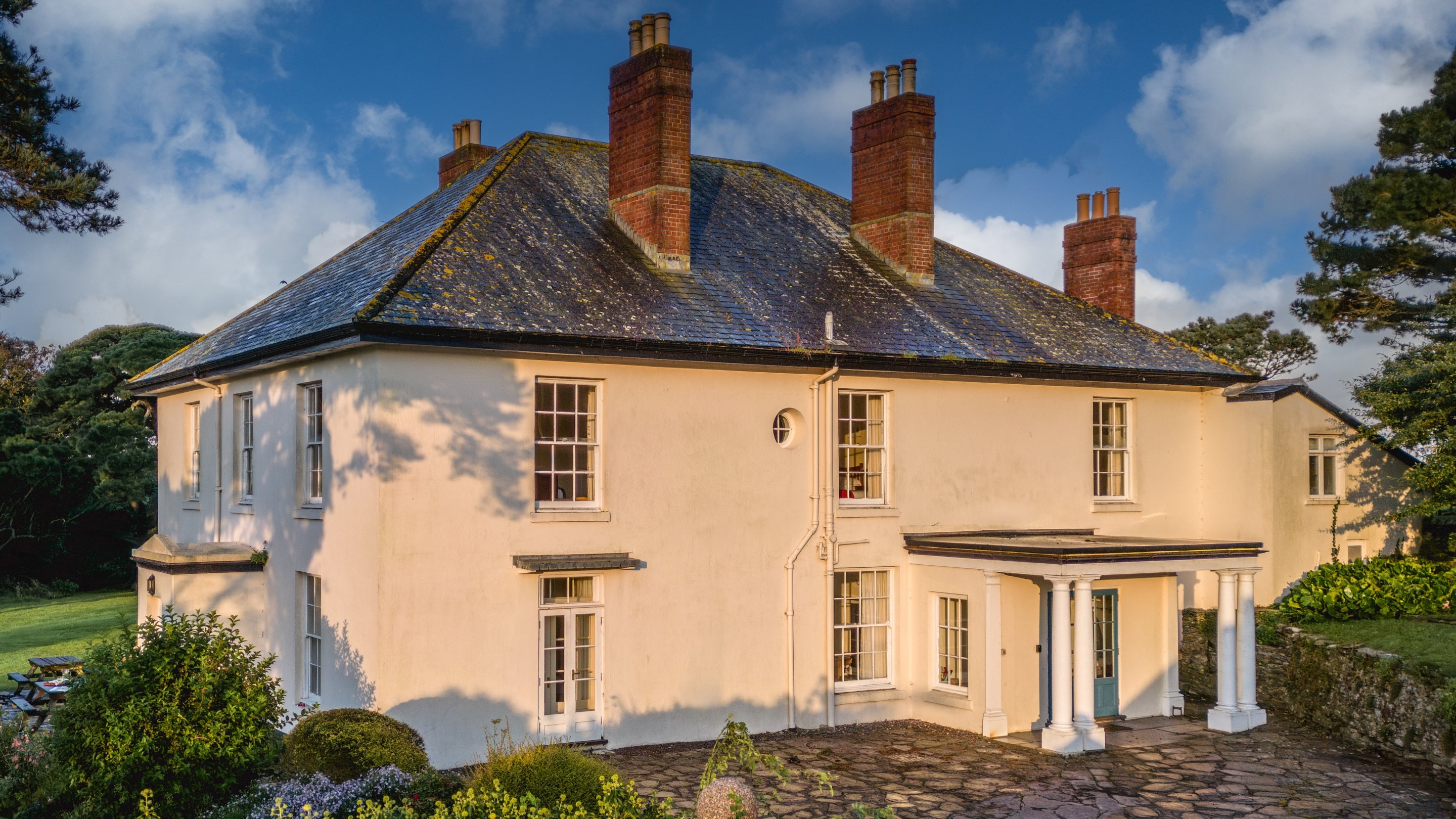 The exterior of Higher Brownstone Farm, Devon