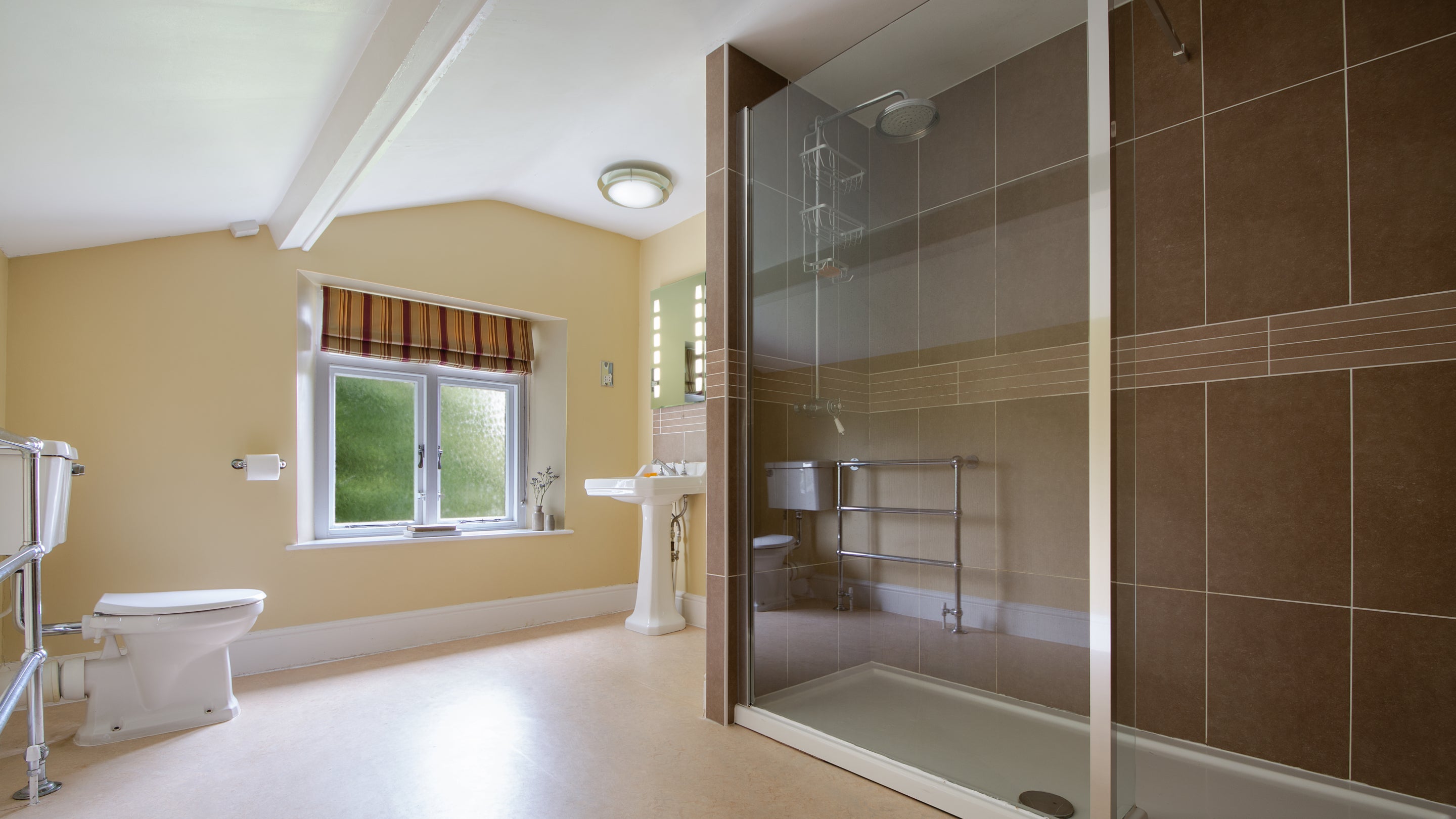 The family shower room at Higher Brownstone Farm, Devon