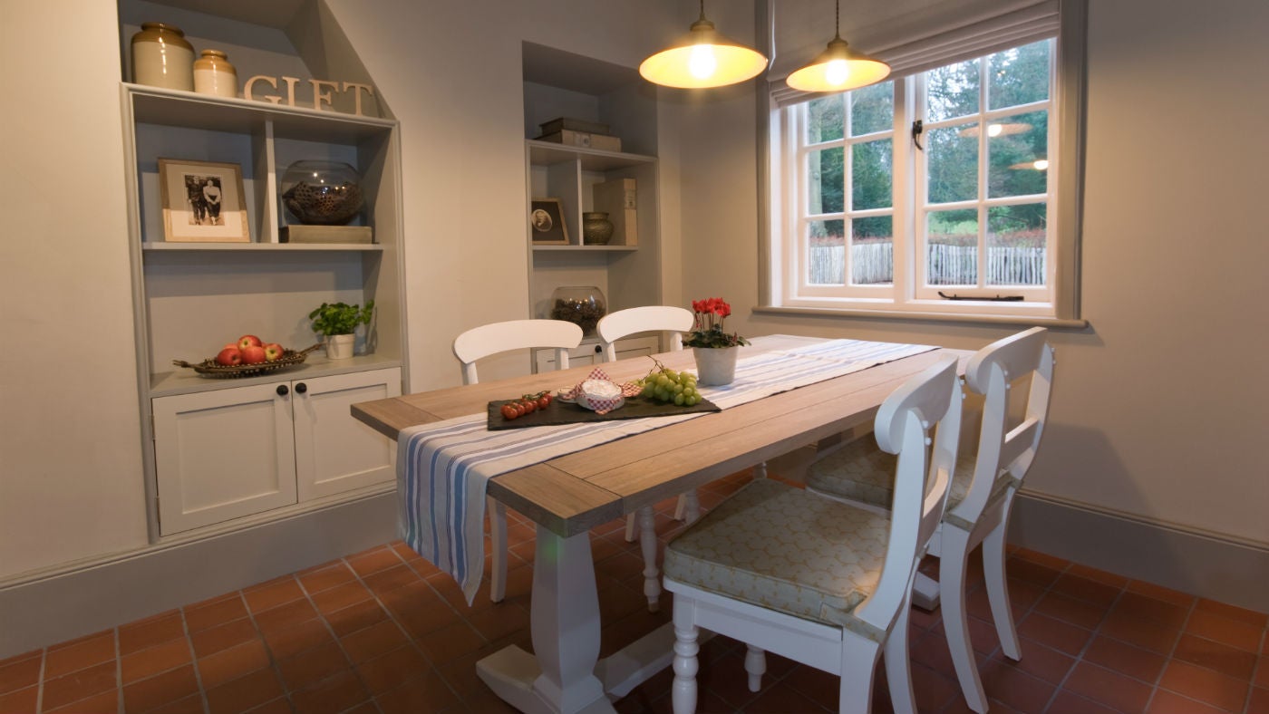 The dining room at Killerton Park Cottage, Devon