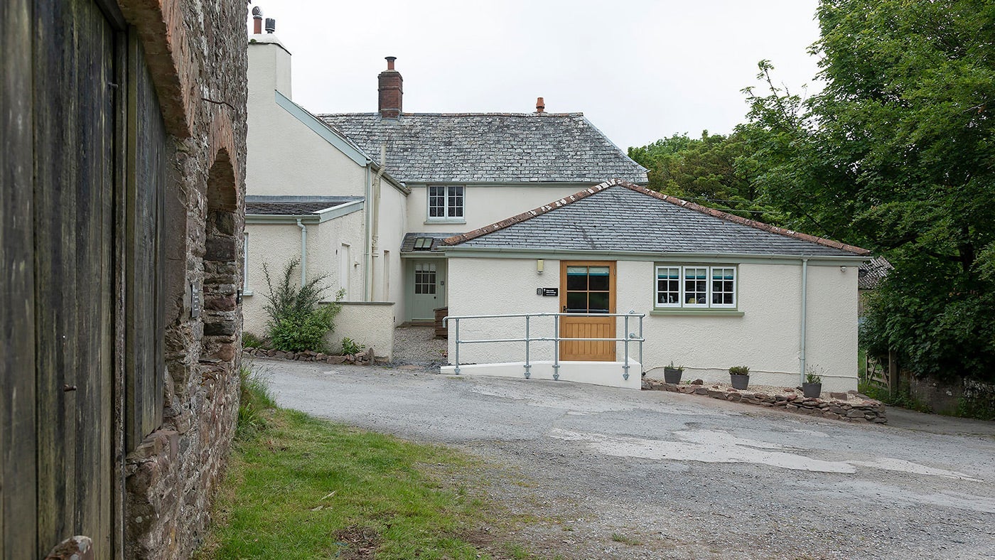 A view of the access from the parking space at Kipscombe Belve Cottage, Devon