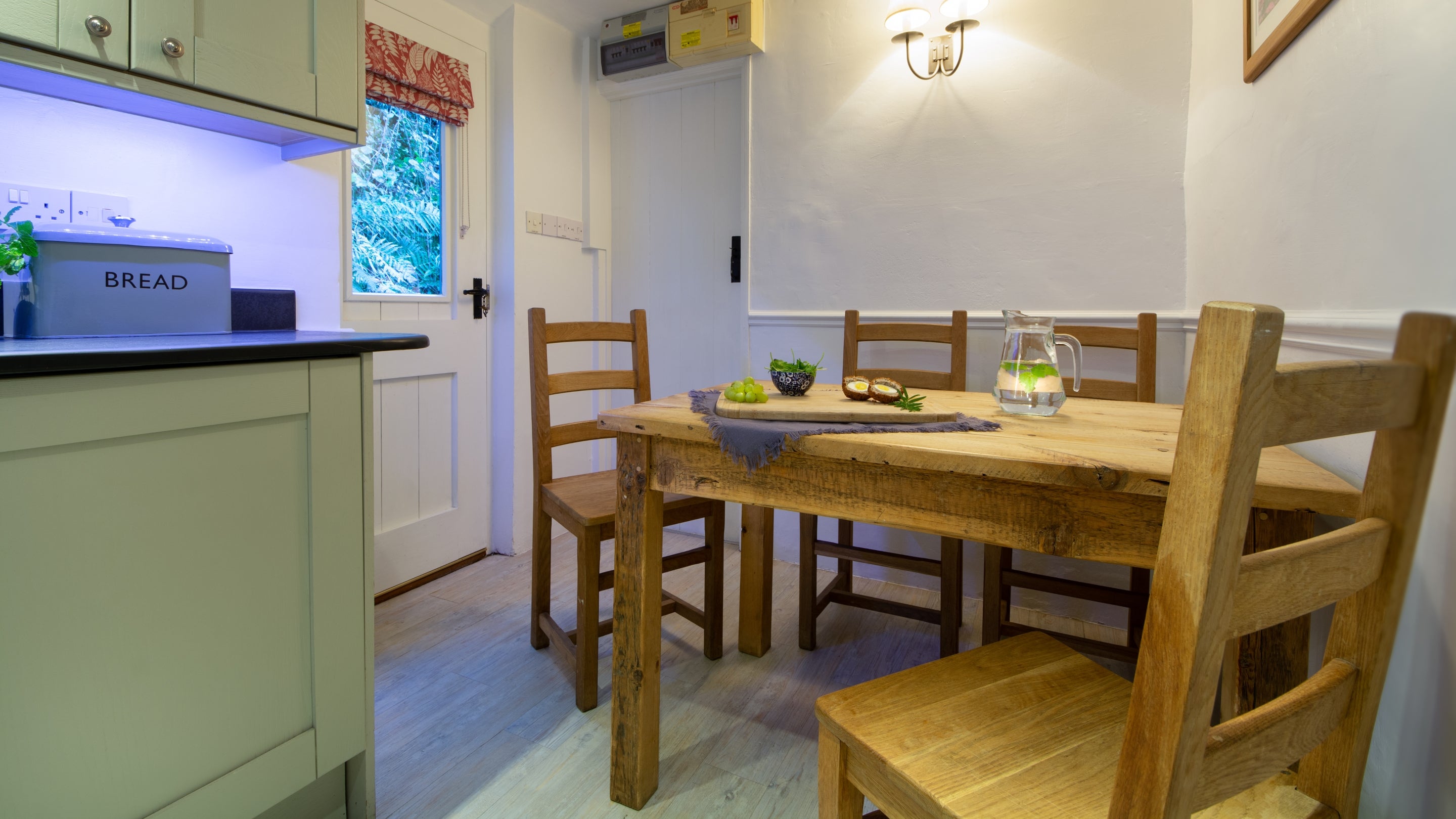 The kitchen at Peppercombe Coastguard Cottage 1, Devon
