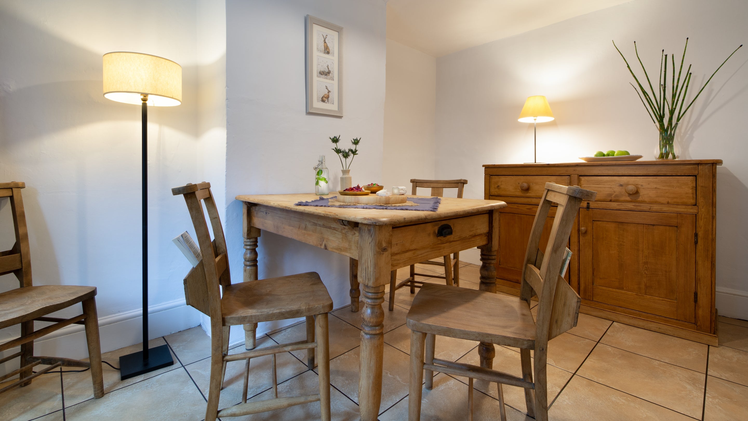 The dining room at Peppercombe Coastguard Cottage 2, Devon