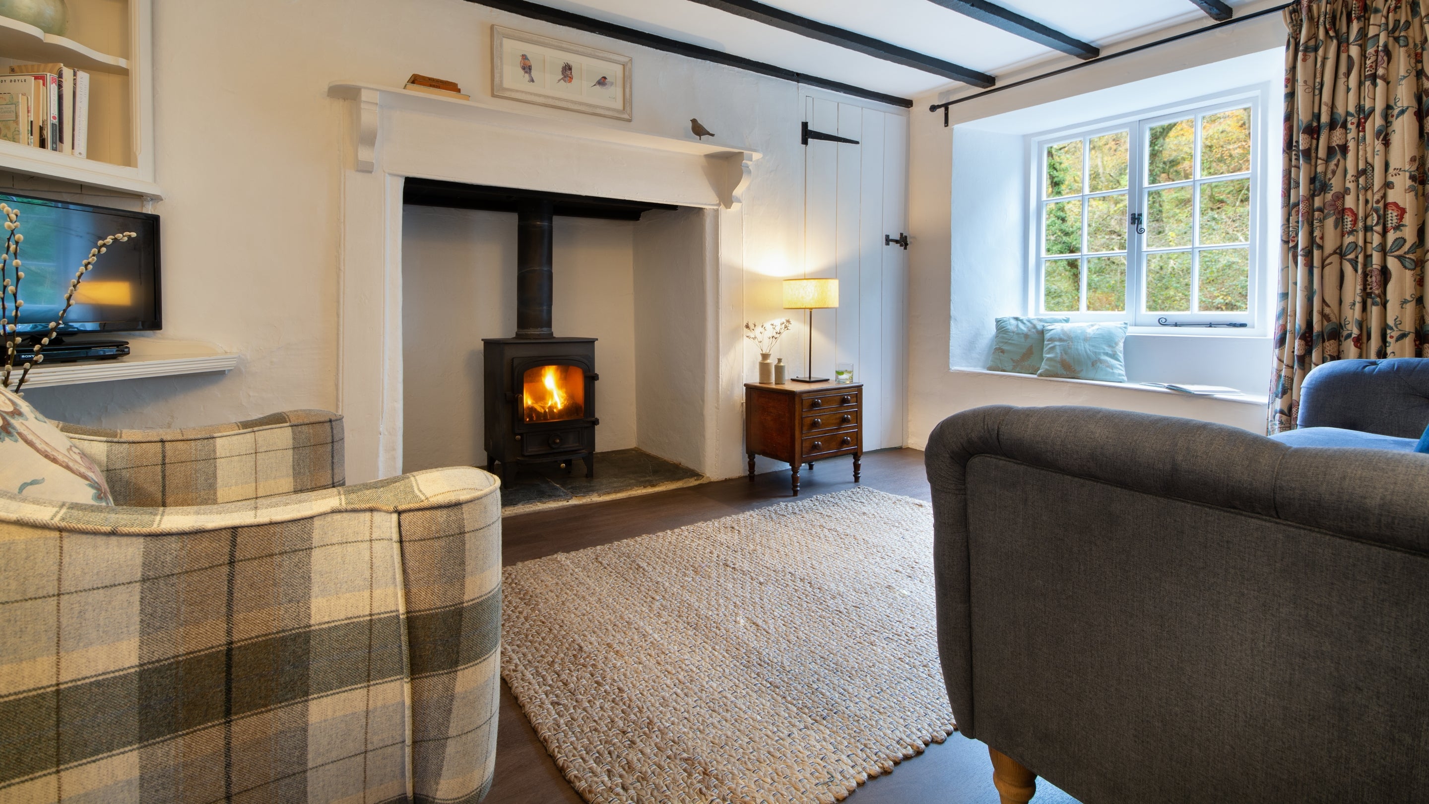 The sitting room at Peppercombe Coastguard Cottage 3, Devon