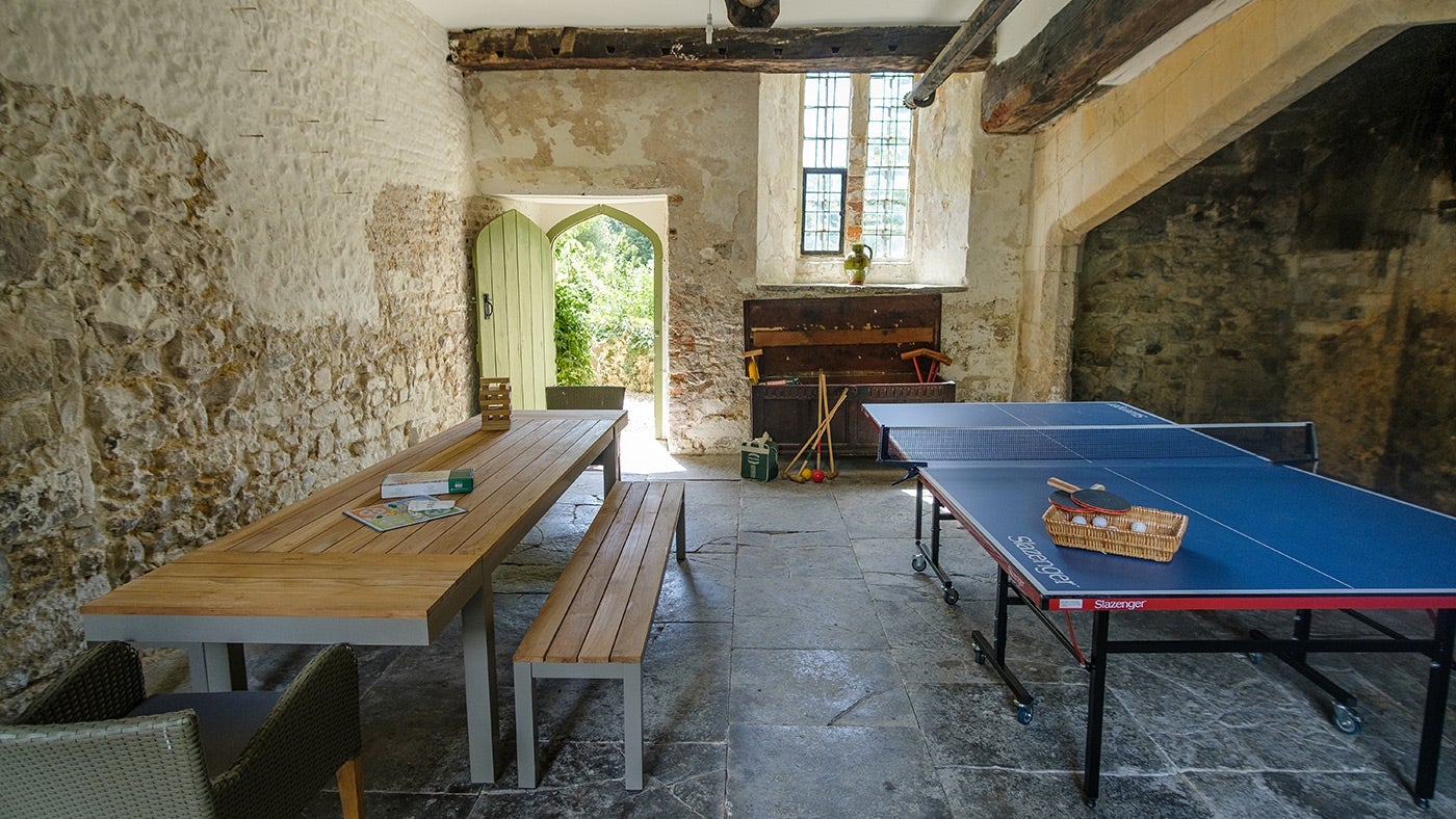 The great kitchen at Shute Barton, Devon