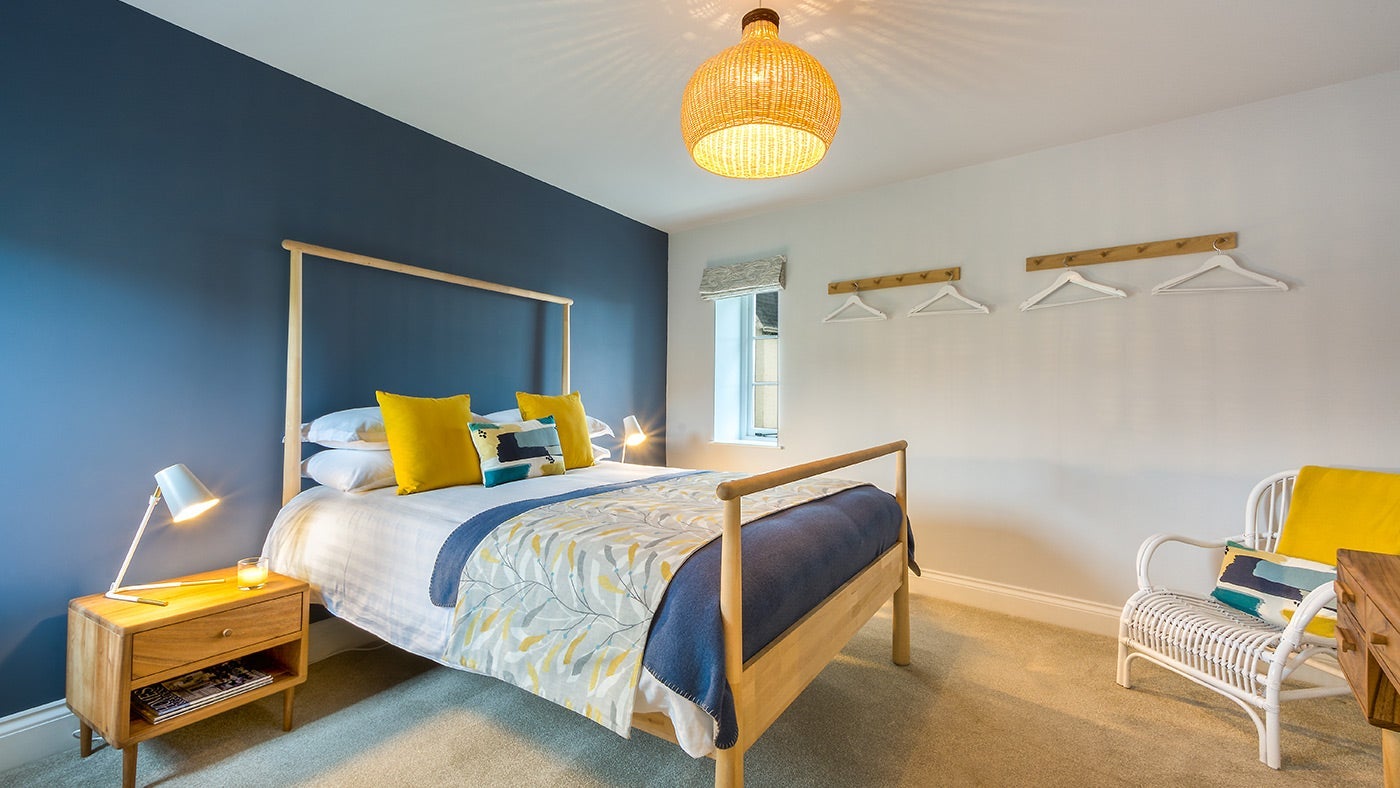 The first double bedroom at The Slipway, Croyde, Devon