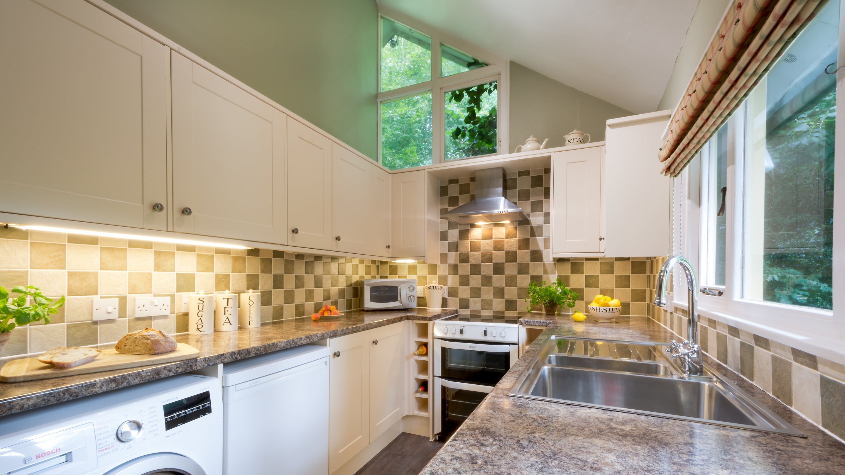 The kitchen at Warcleave Cottage, Devon