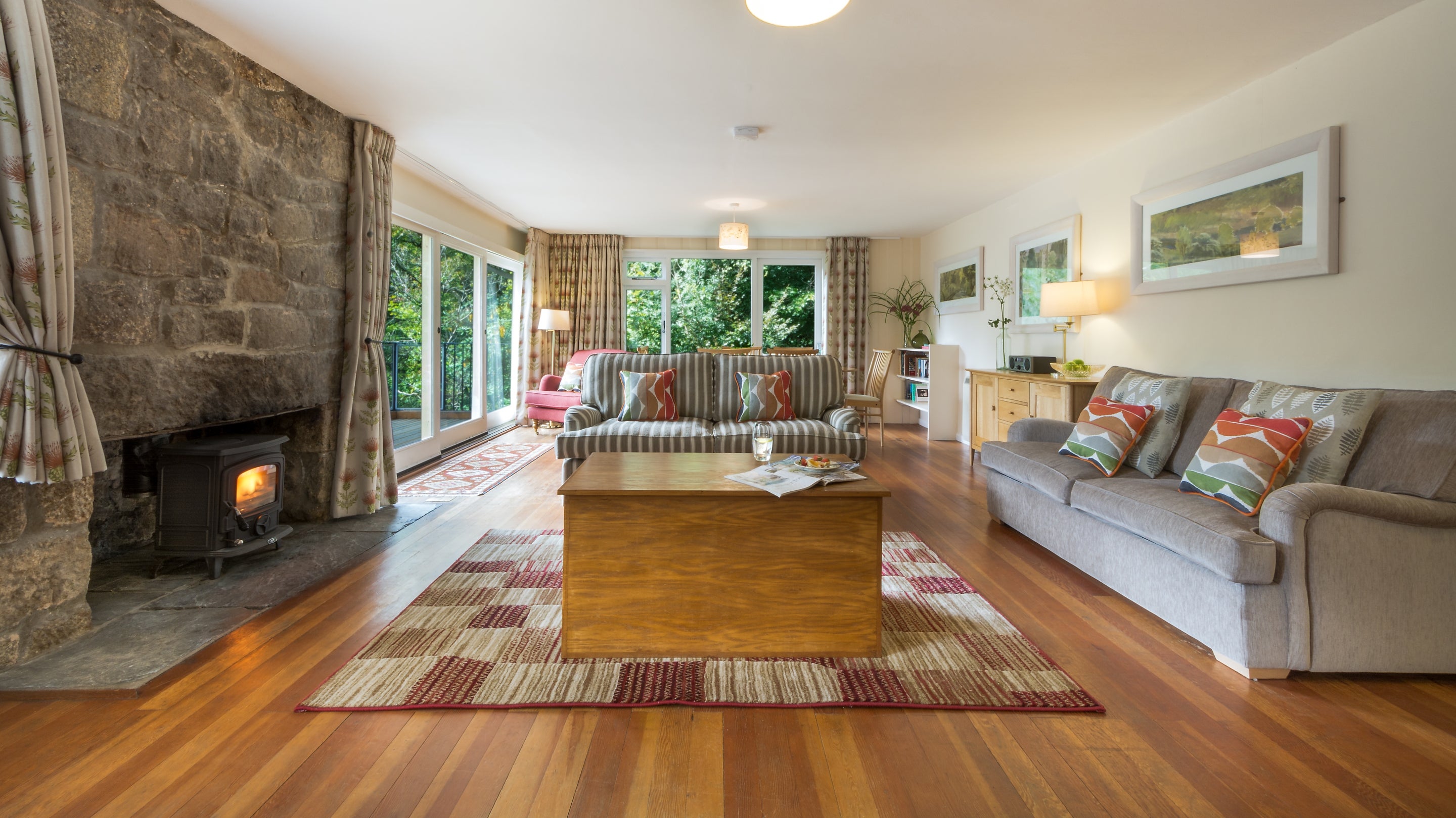The sitting room at Warcleave Cottage, Devon