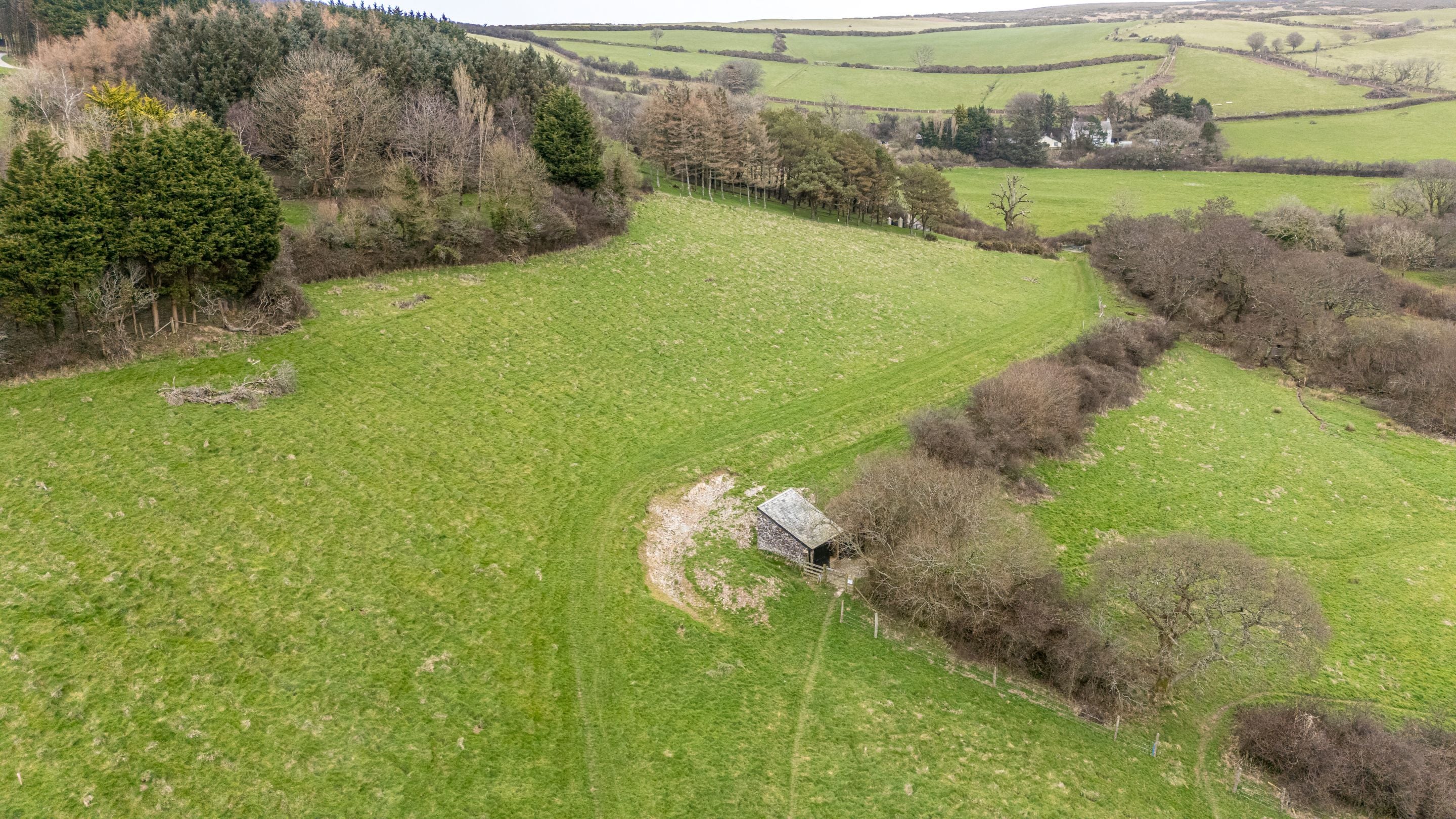 West Challacombe Bothy and surrounding fields, Devon