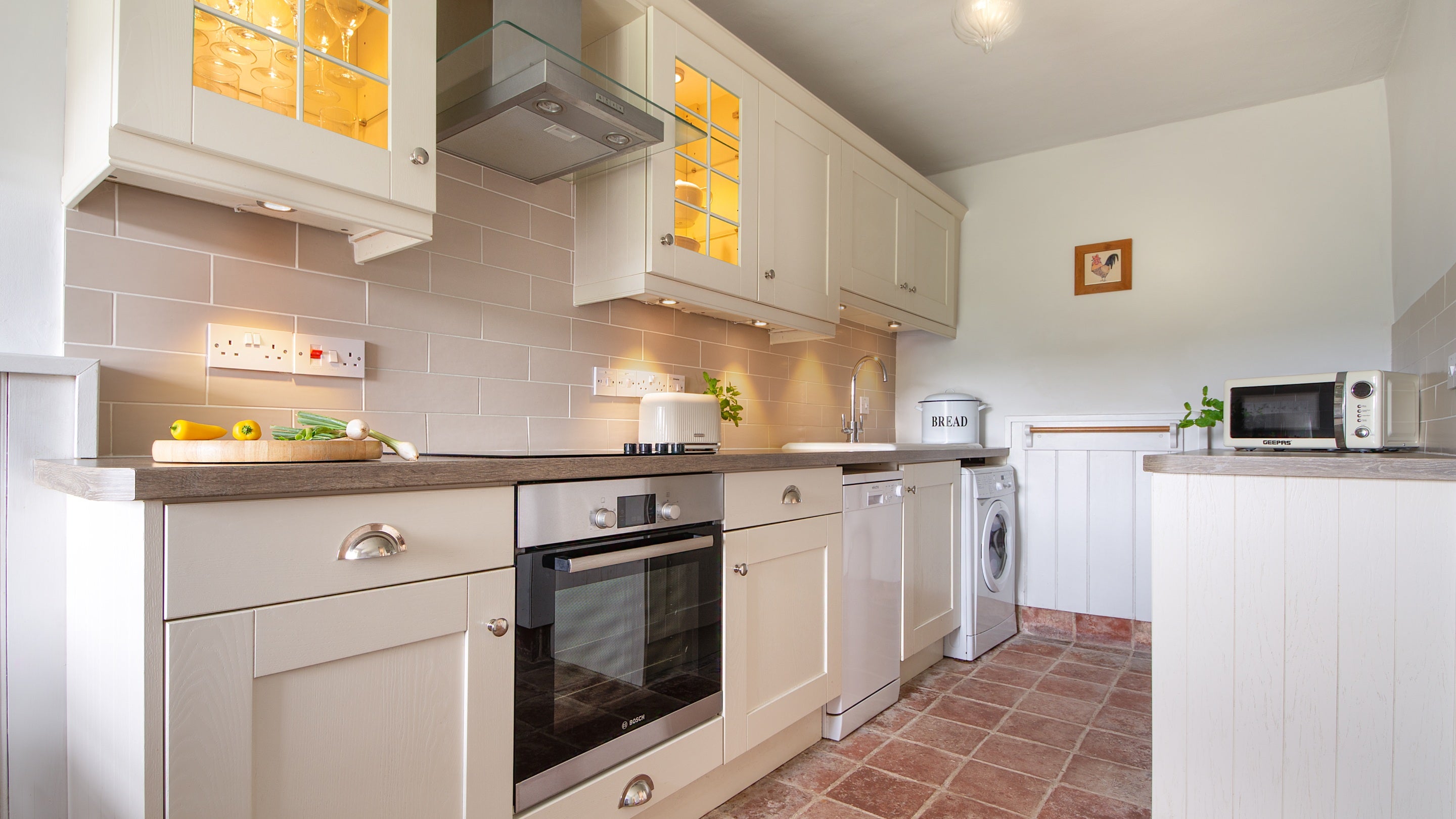 The kitchen at West Challacombe Cottage, Devon