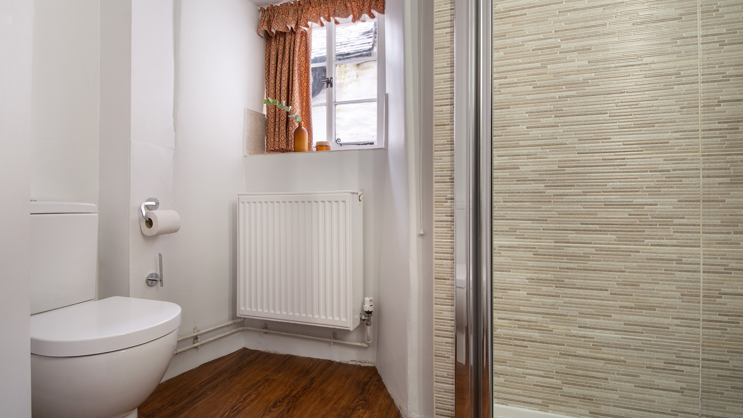 The shower room at West Challacombe Cottage, Devon