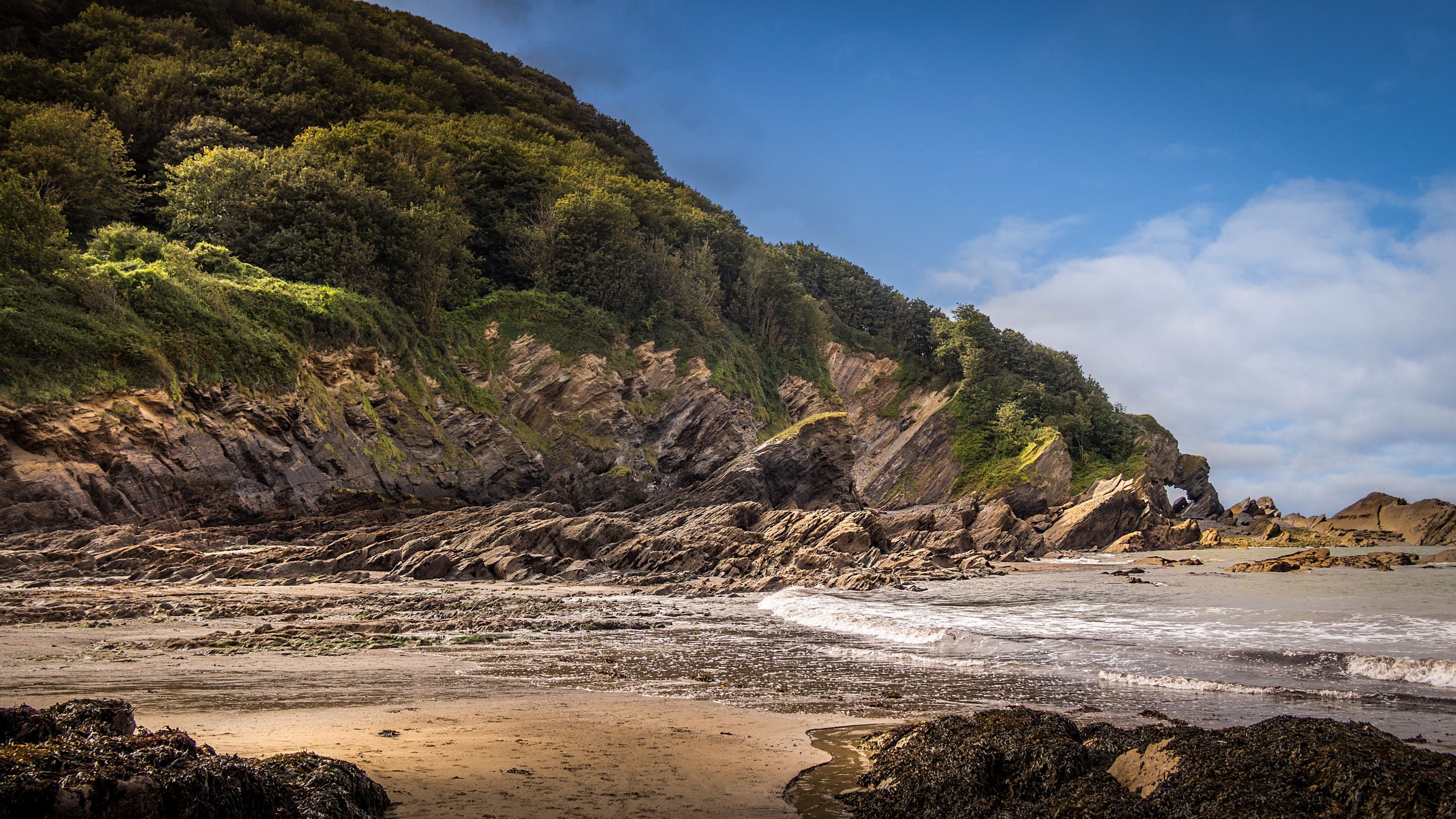 Hele Bay, a sand and shingle cover near West Challacombe Manor and Cottage, Devon