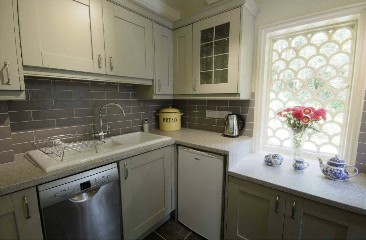 The kitchen at Woolley Lodge, Devon