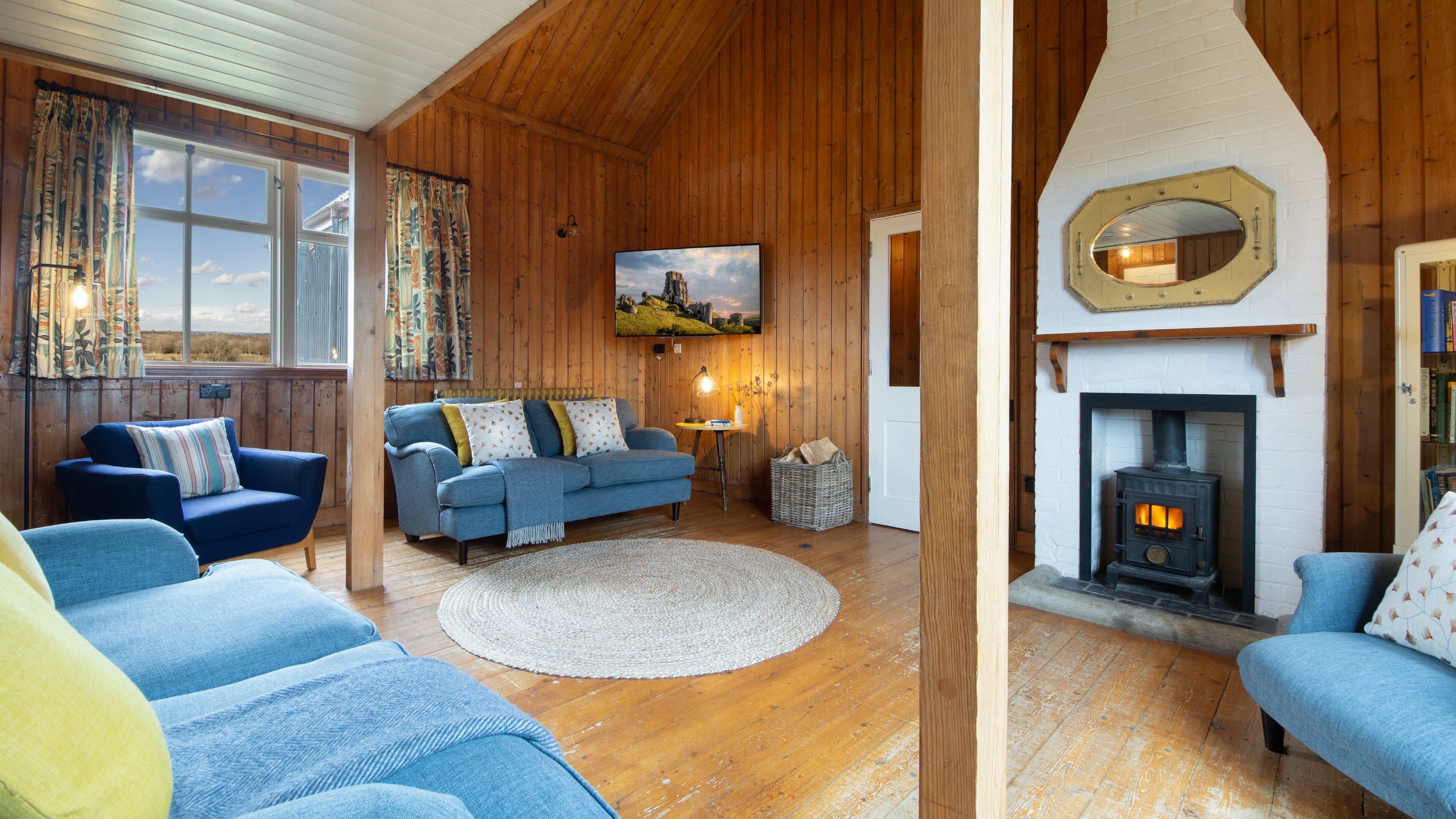 The sitting room at 2 Heathland Cottages, Dorset