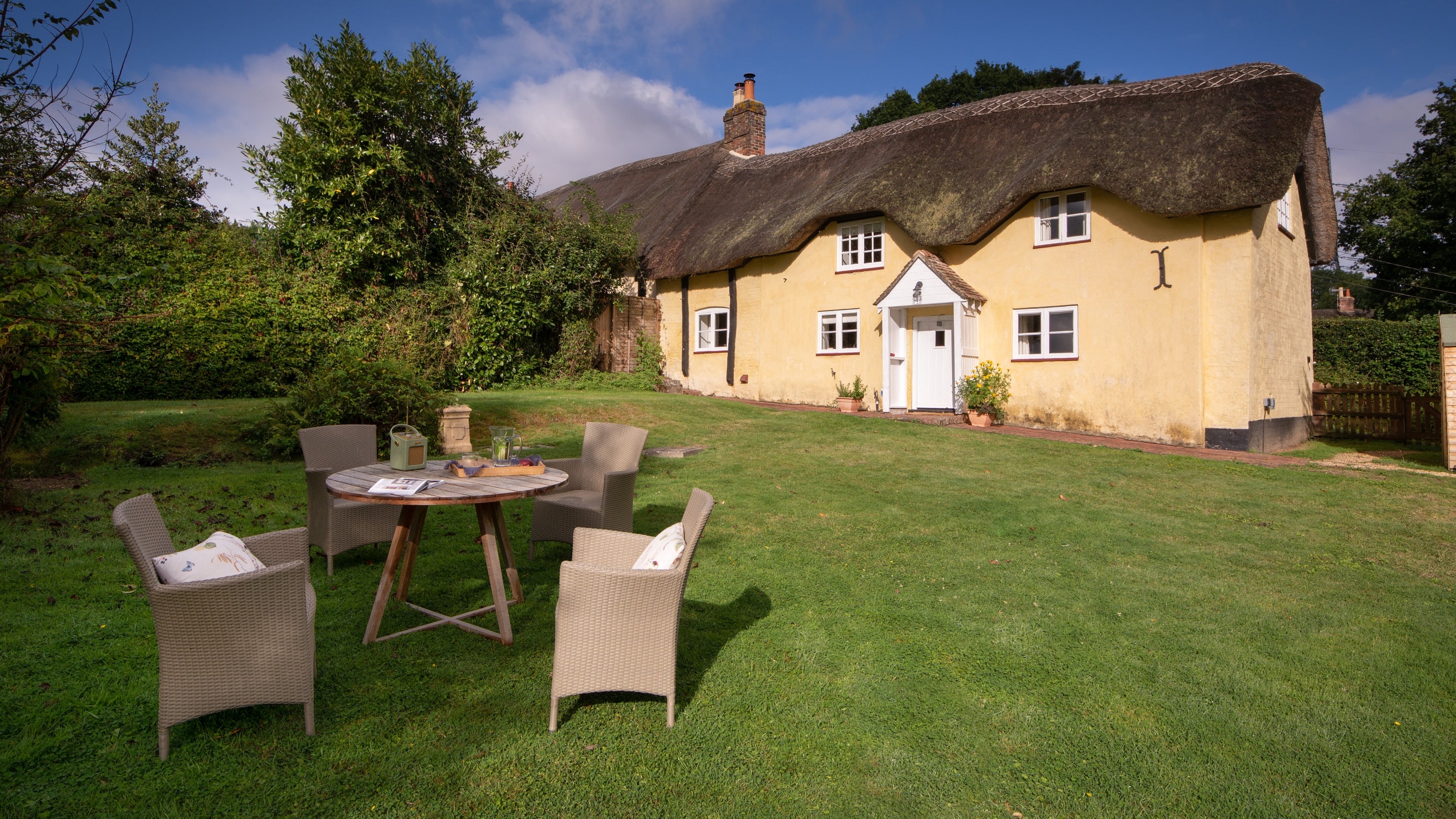 The garden at 524 Pamphill Green, Dorset