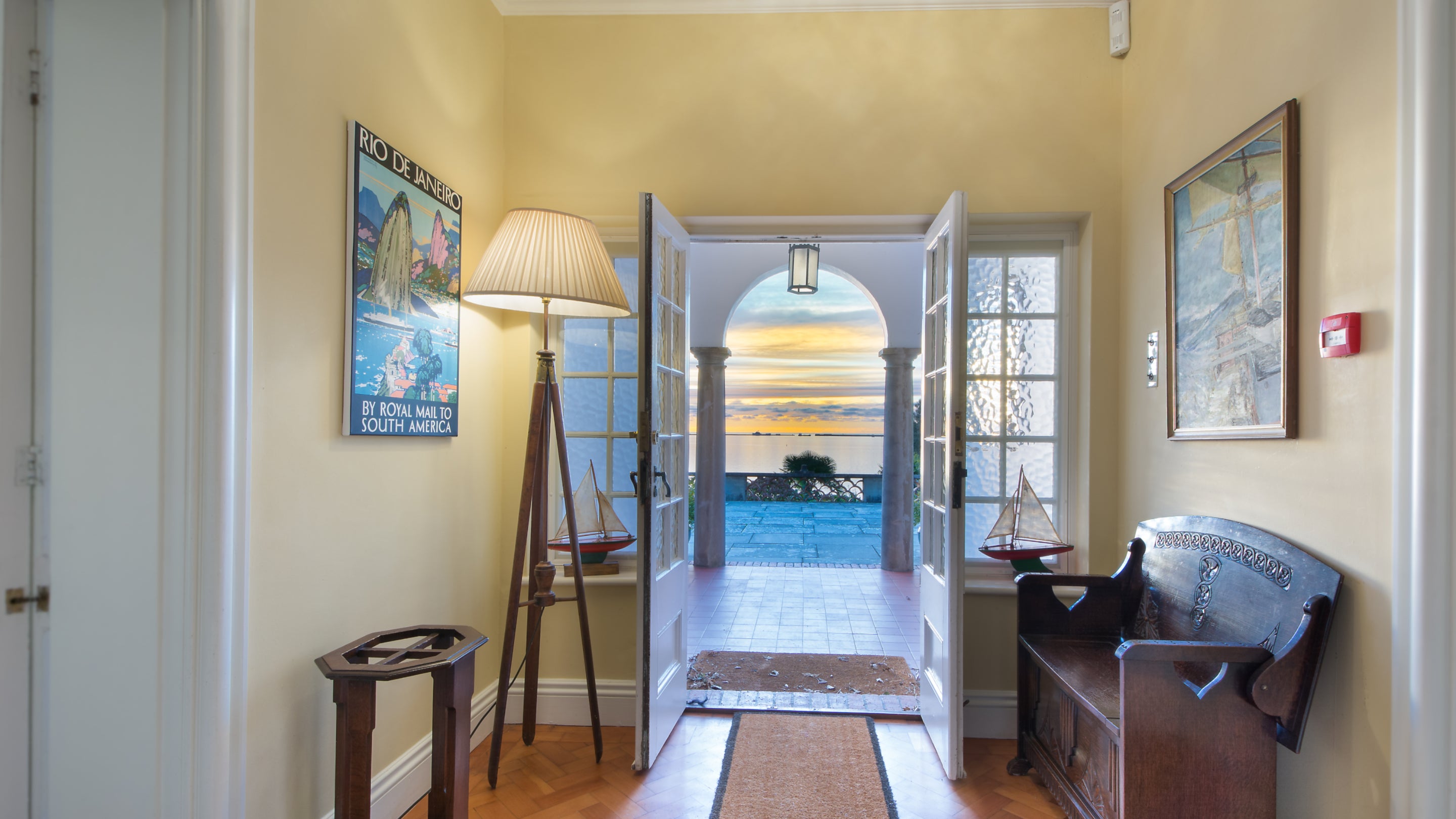 The entrance at Portland House, Weymouth, Dorset