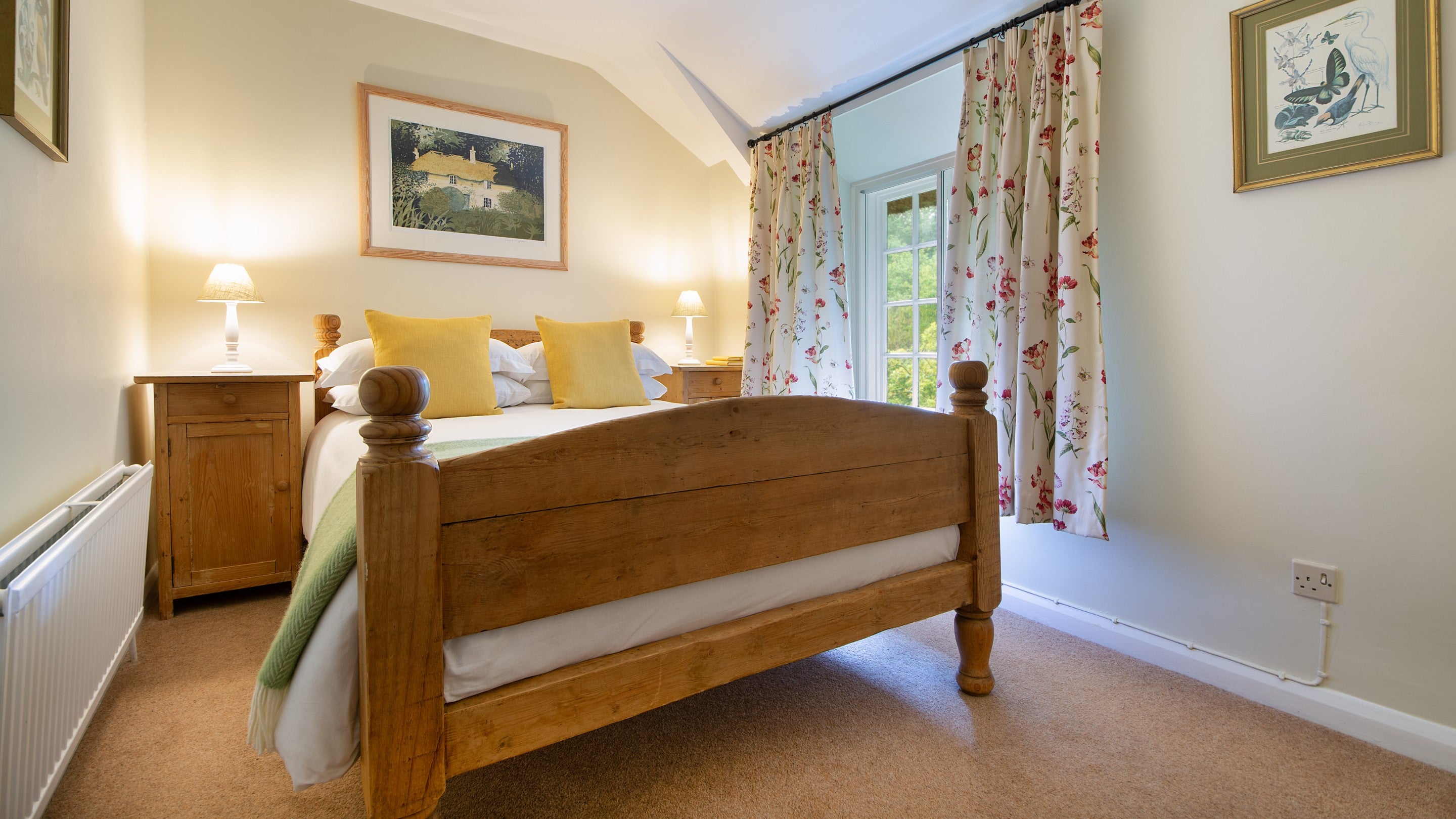 The double bedroom at Ash Cottage, Dorset