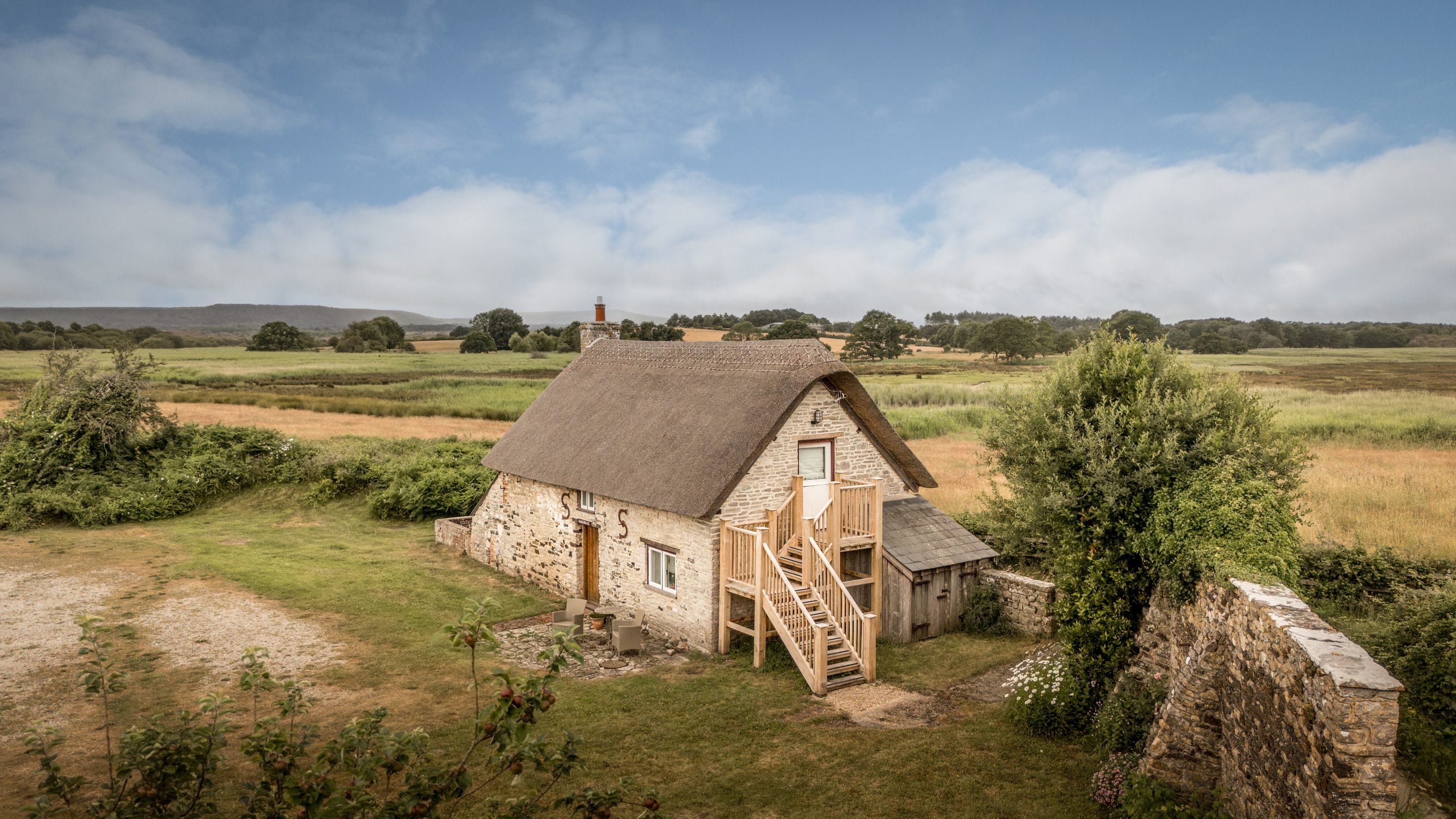 An aerial view of The Bakehouse, Dorset