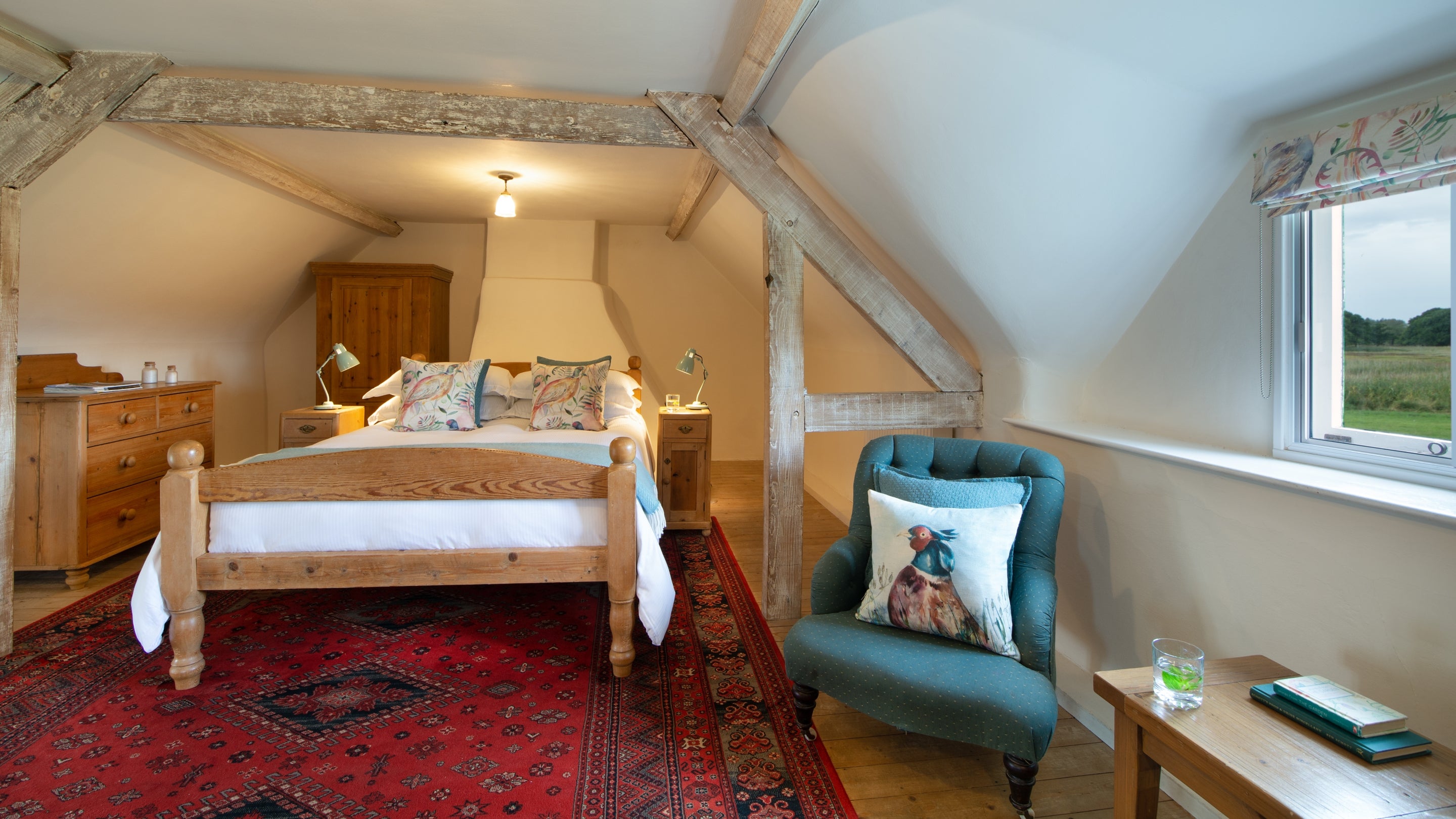 The bedroom at The Bakehouse, Dorset
