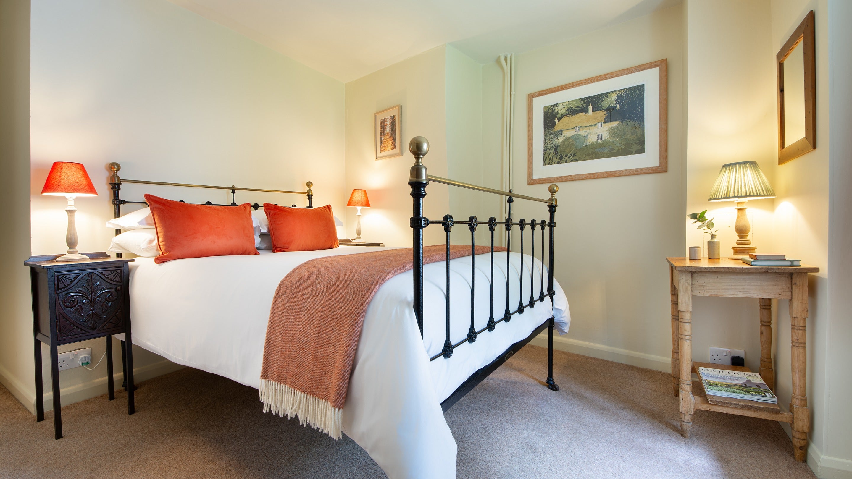 The double bedroom at Beech Cottage, Dorset