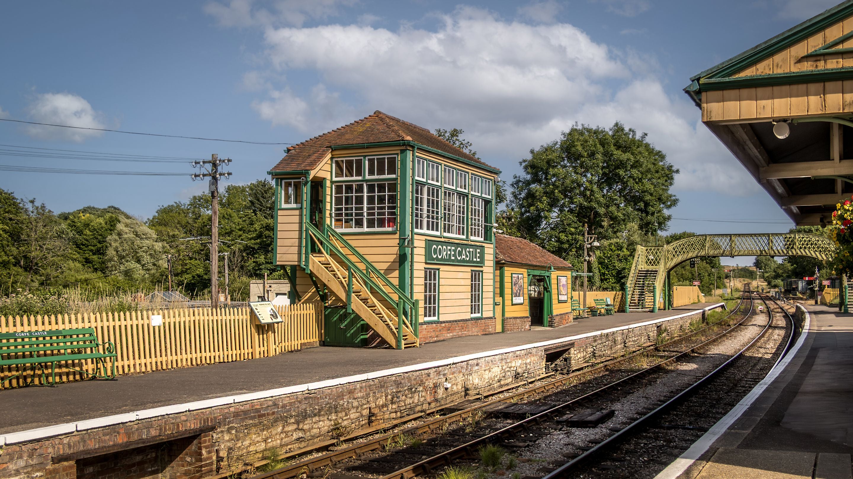 Corfe Castle railway station, dating from the late 19th century, Dorset