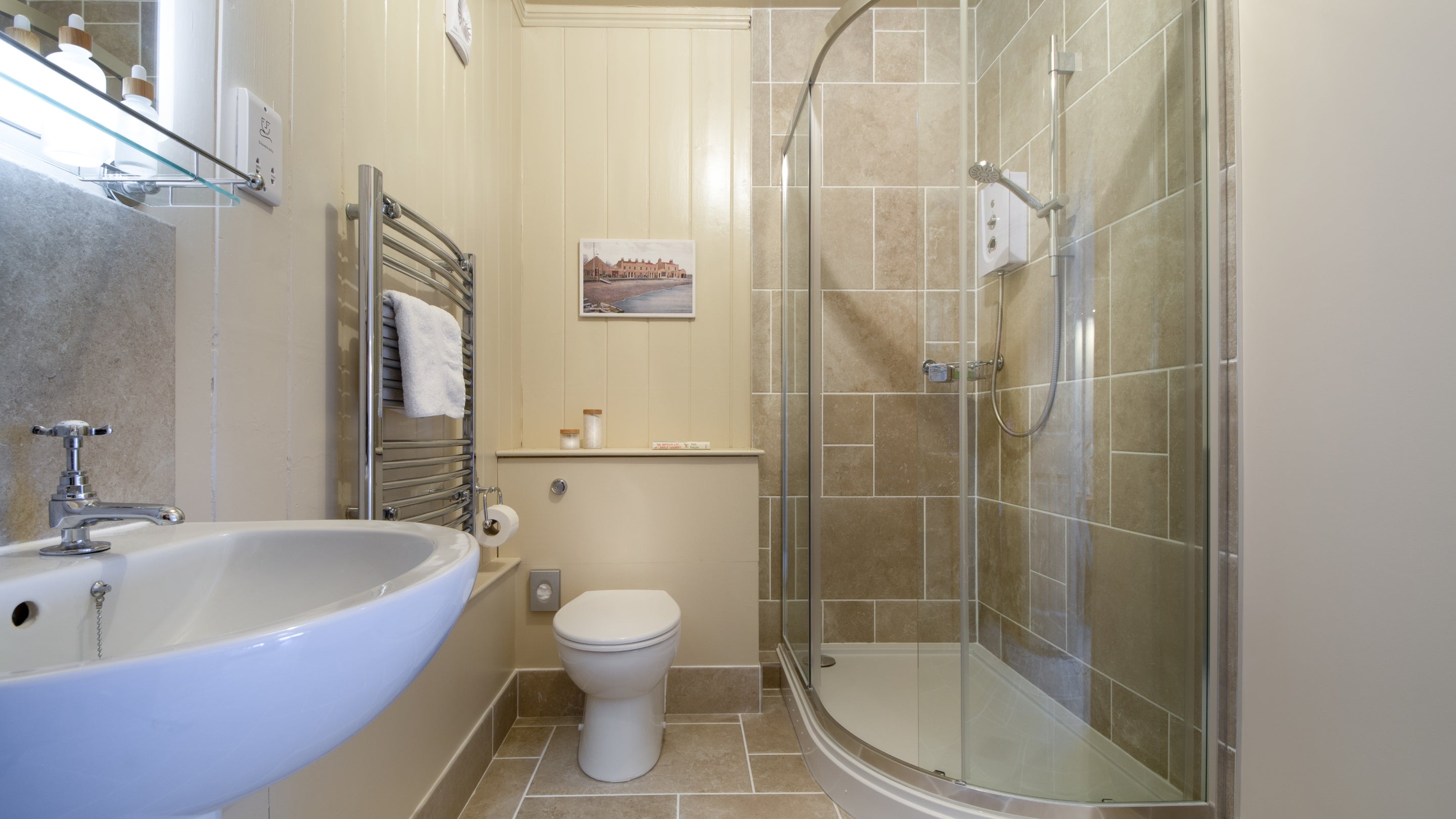 The outdoor seating at Custom House, Dorset