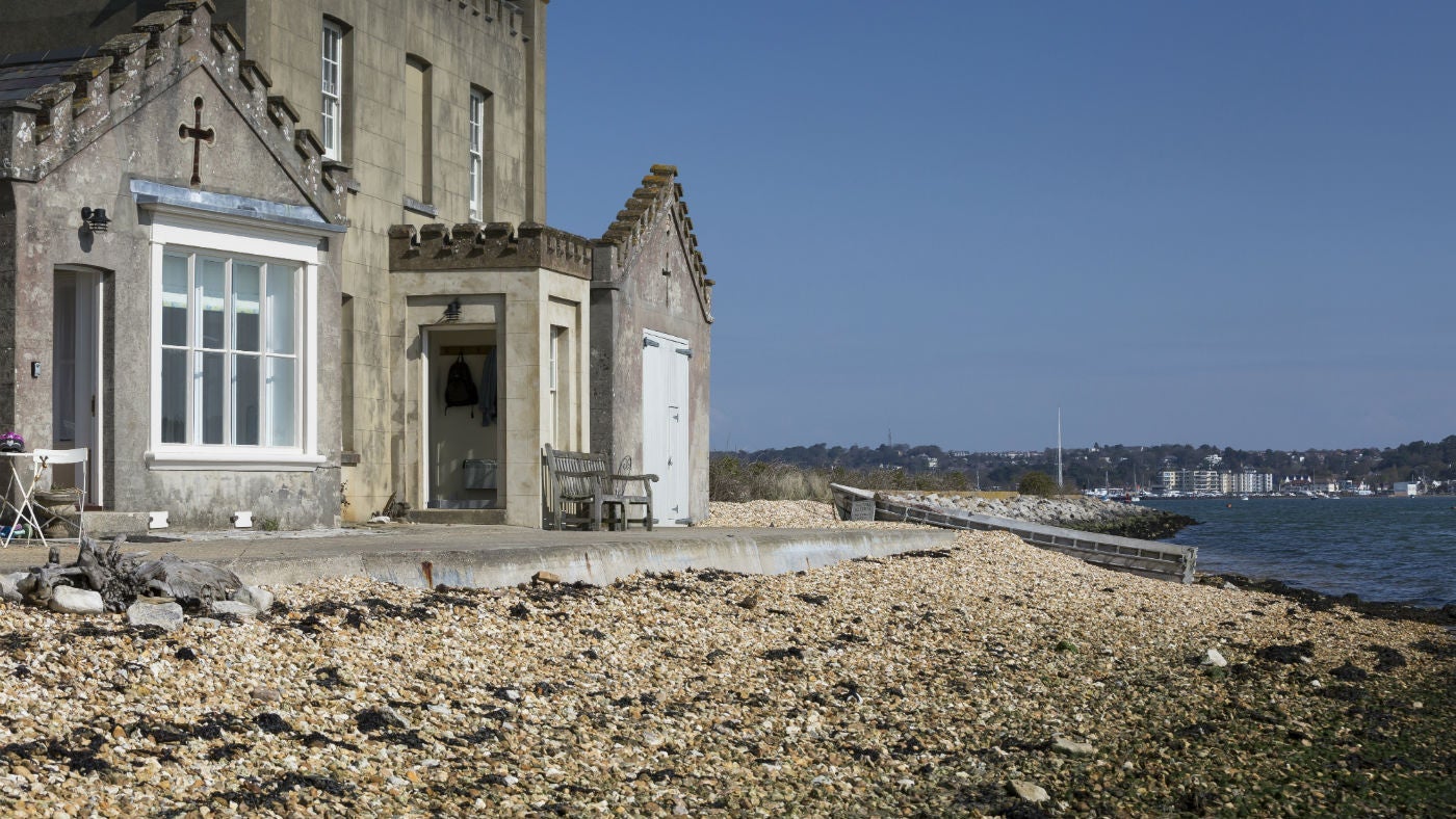 The exterior of Custom House, Brownsea Island, Dorset