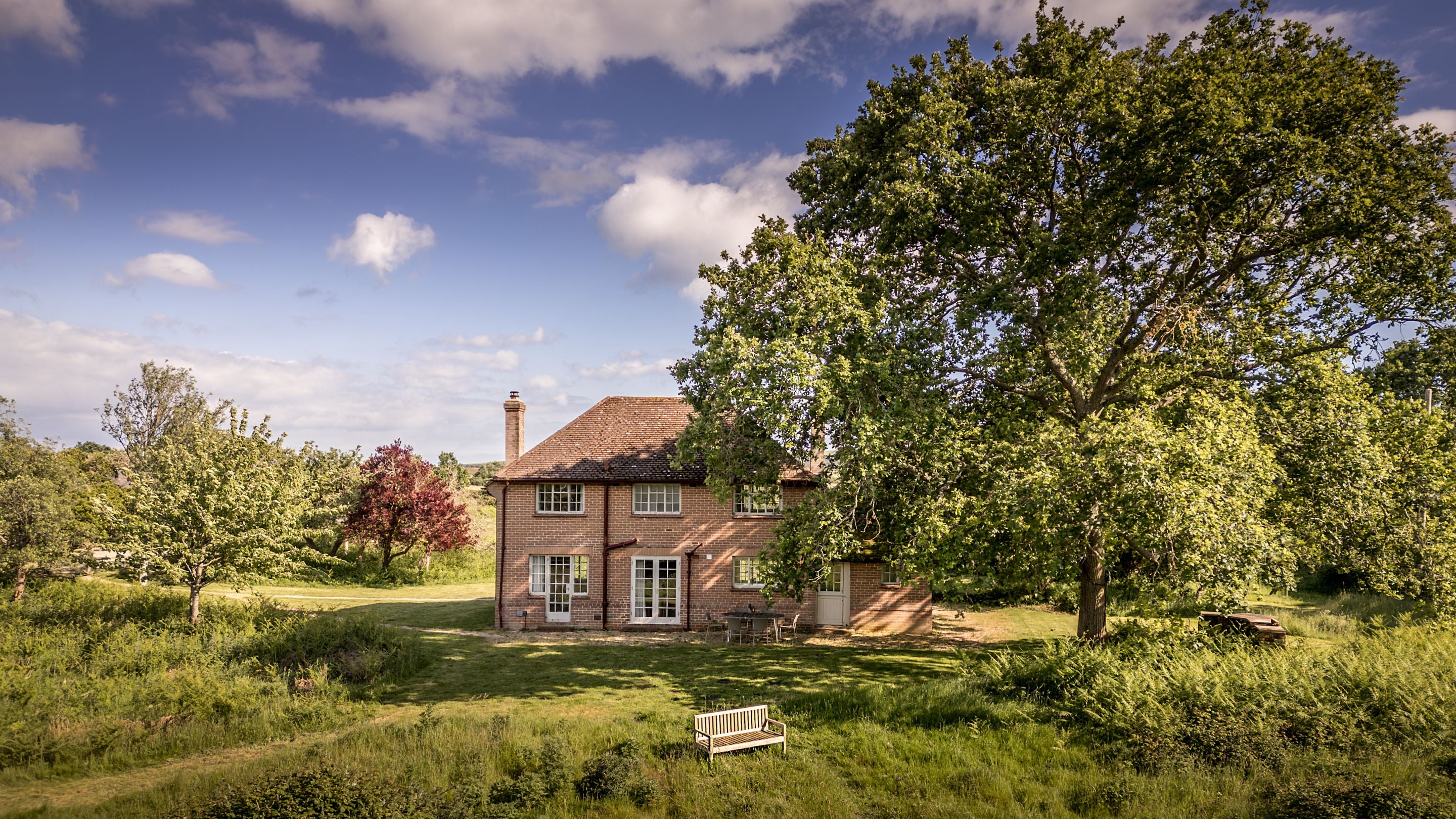 The exterior and garden of Greenlands, Dorset