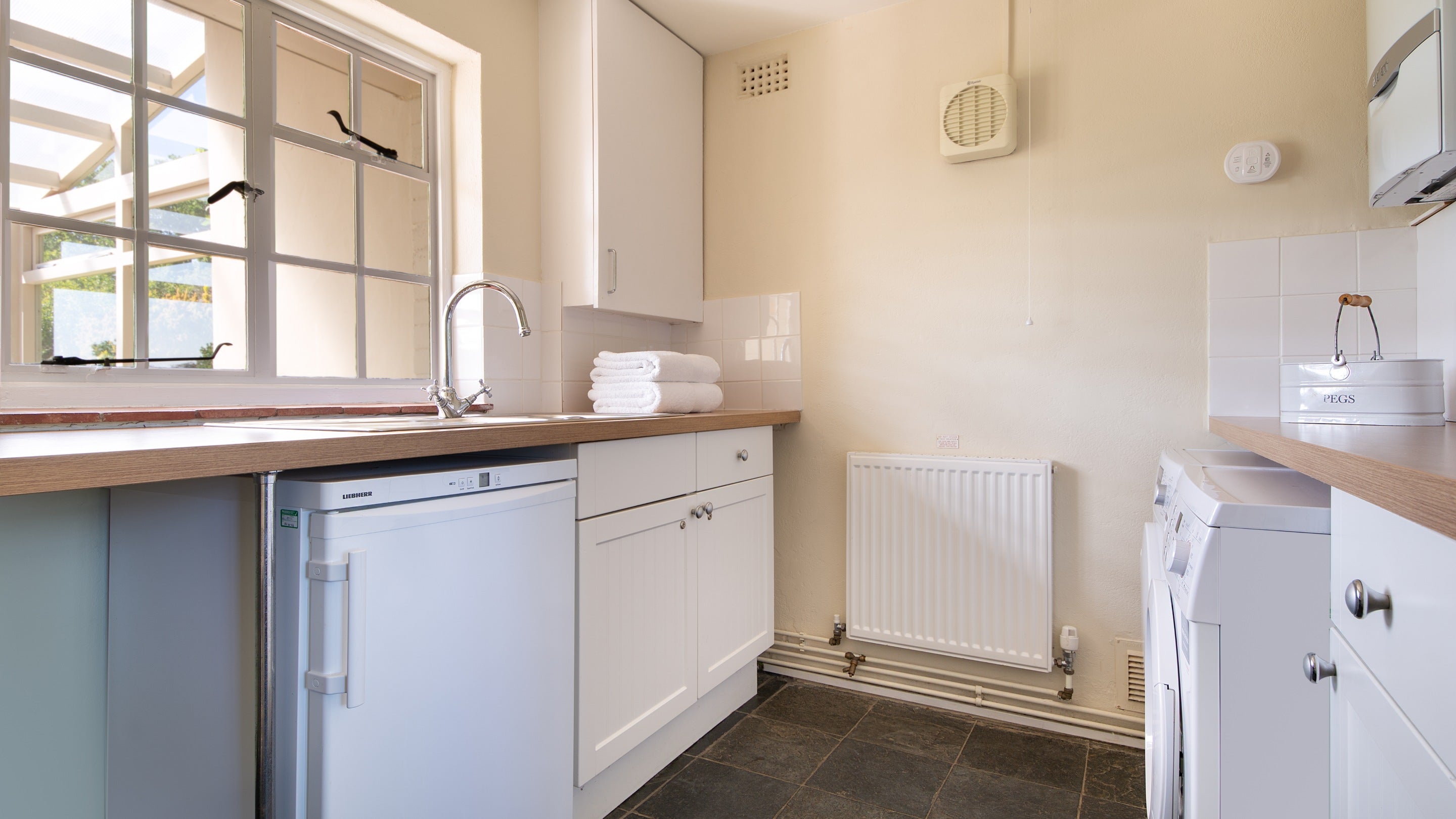 The utility room at Greenlands, Dorset