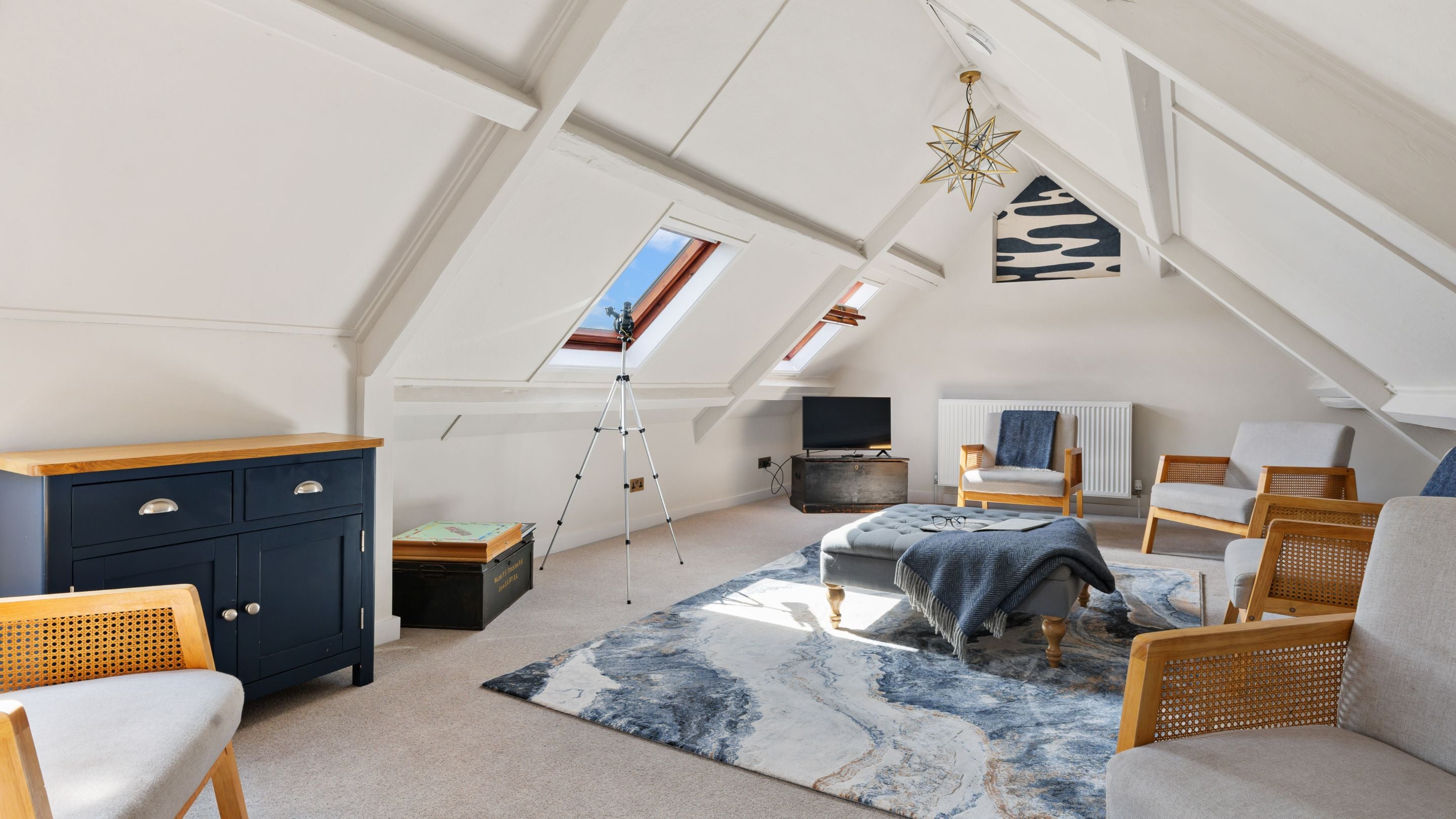 The converted attic room at Labour in Vain Cottage, Dorset