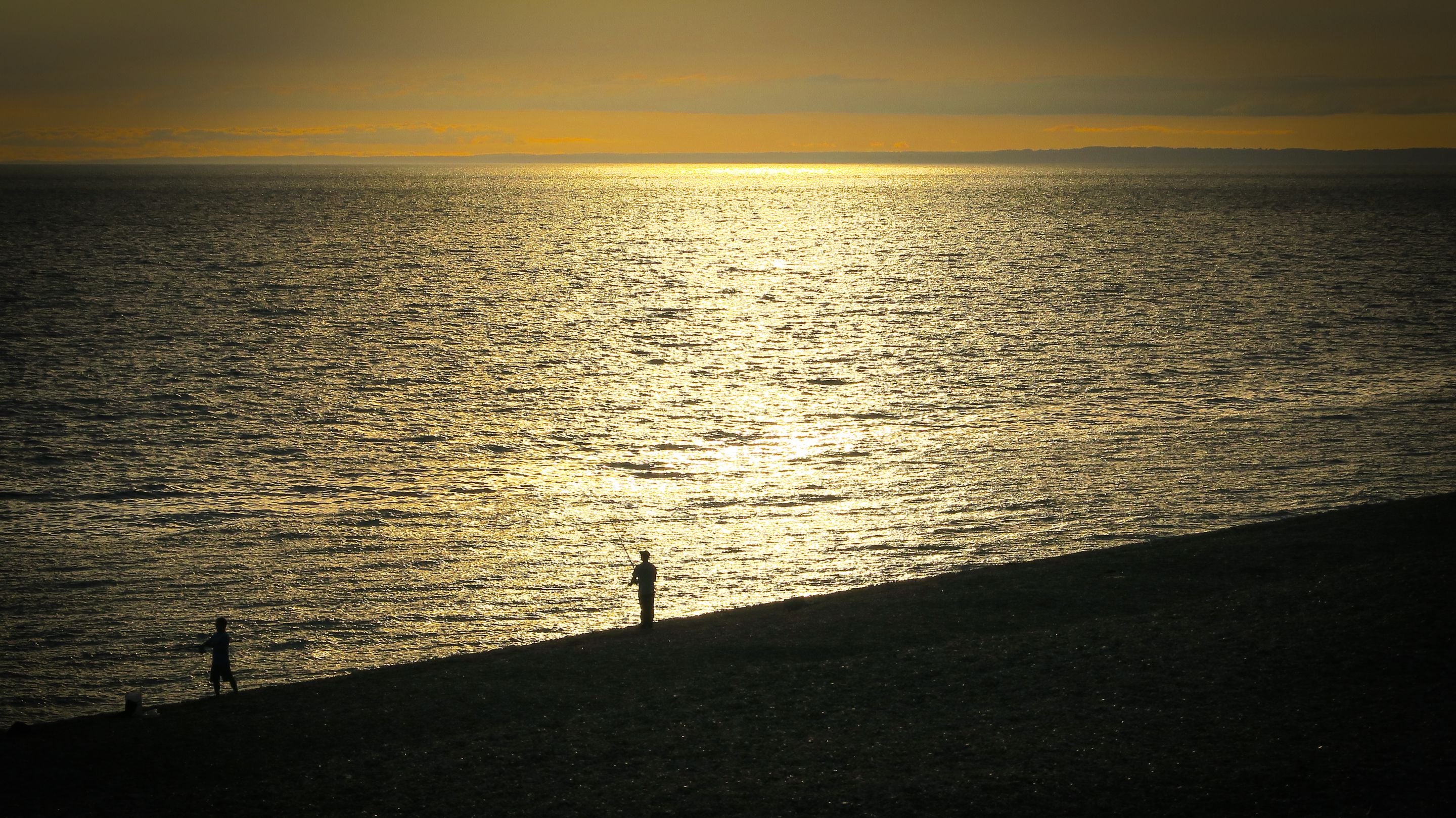 Fishing at a beach near Labour in Vain Cottage, Dorset