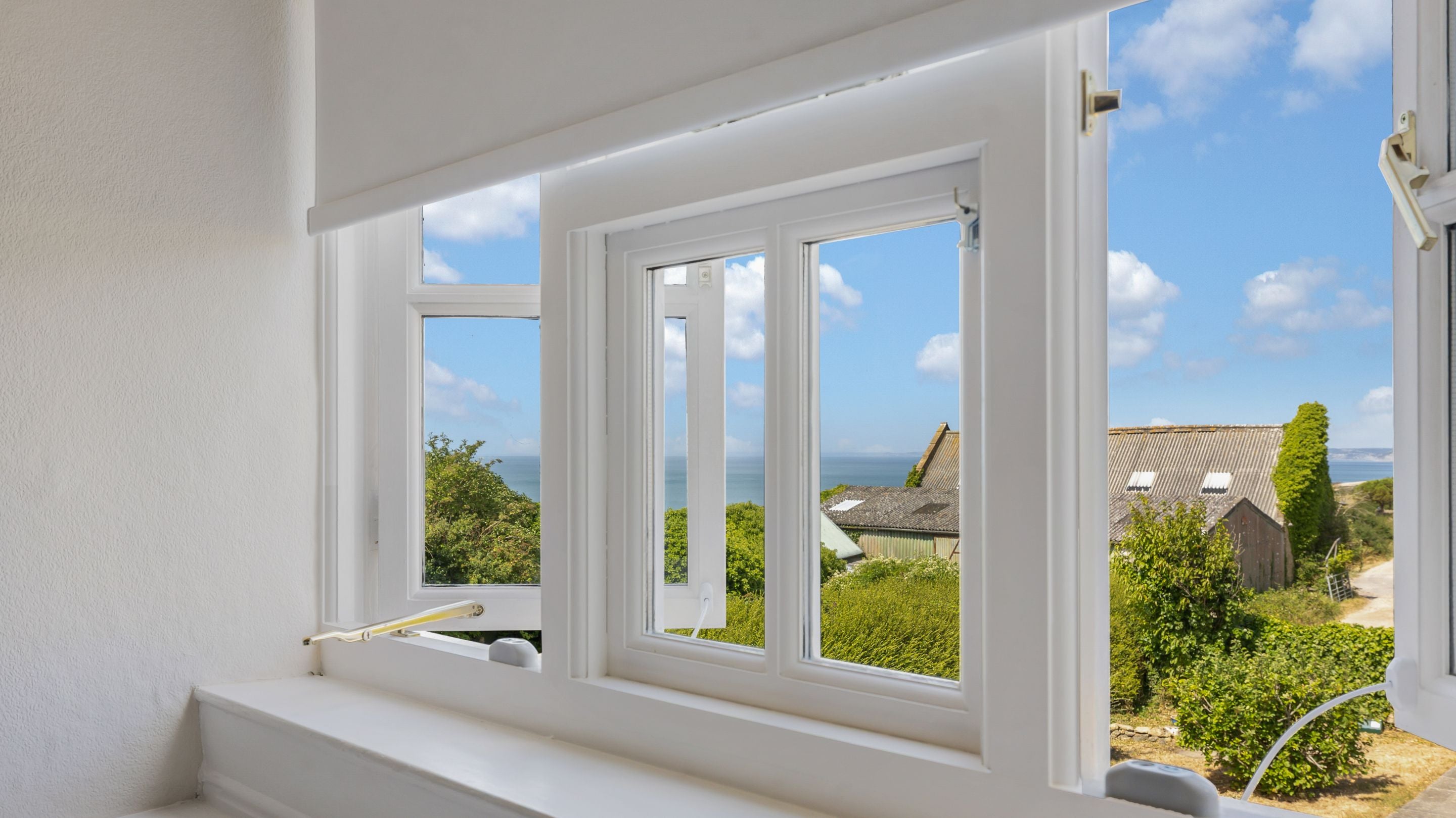 The view from the twin bedroom at Labour in Vain Cottage, Dorset