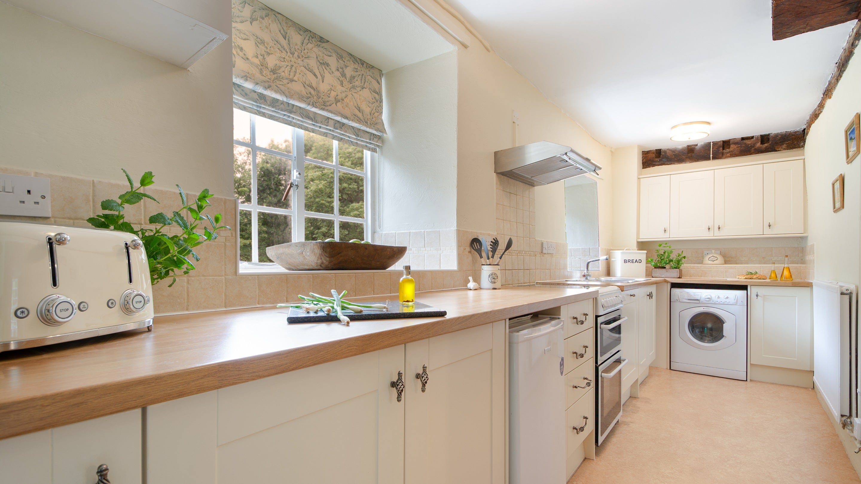 The kitchen at Oak Cottage, Dorset