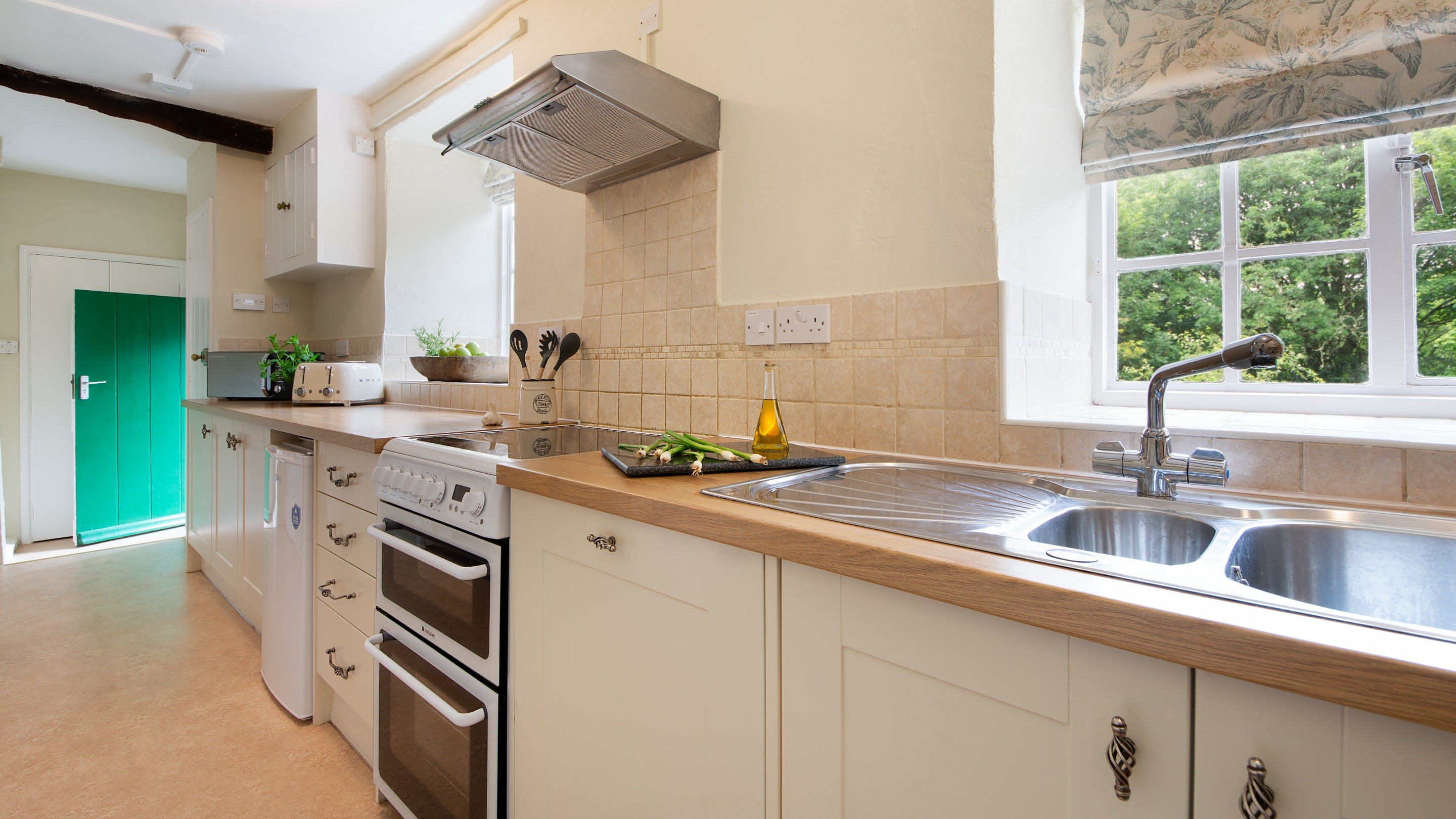 The kitchen at Oak Cottage, Dorset
