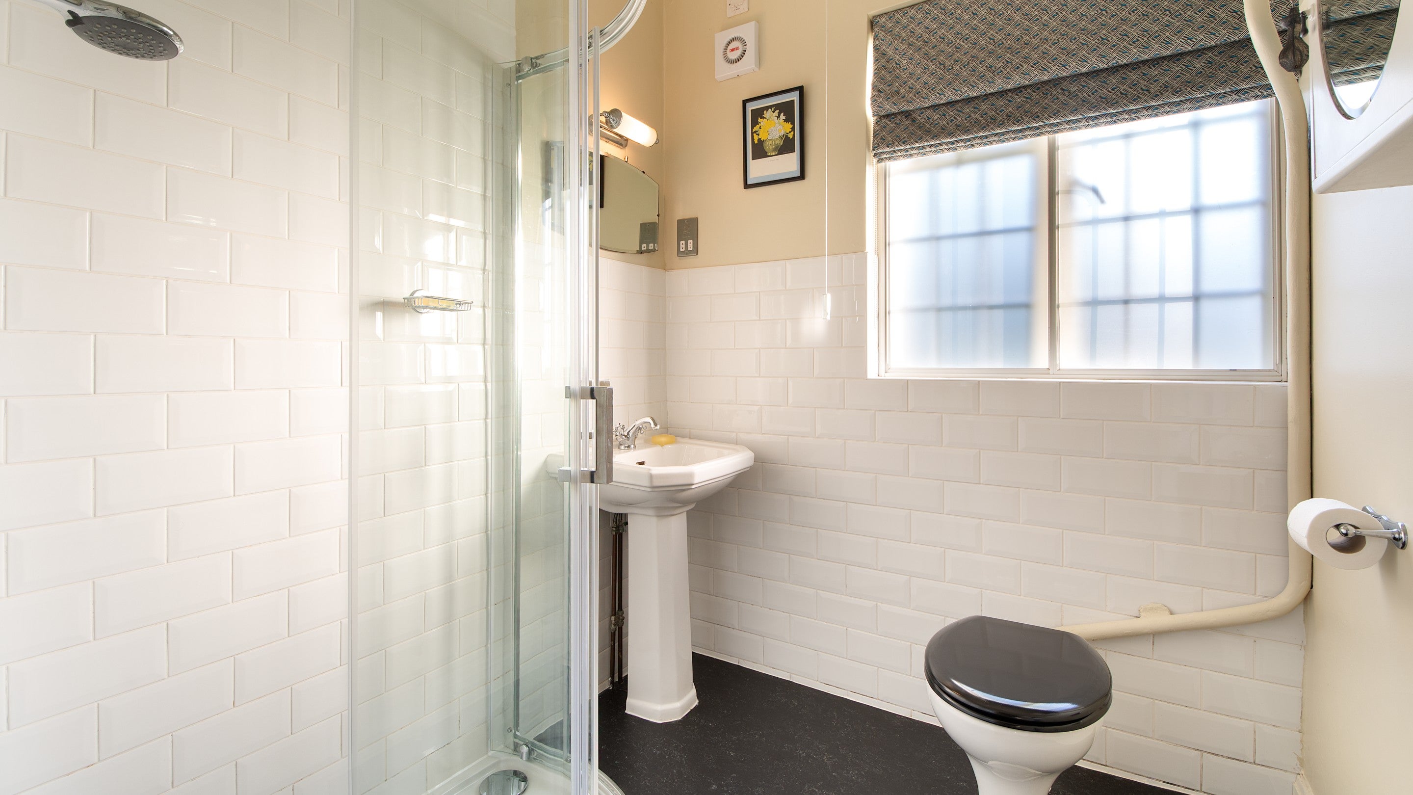The shower room on the first floor of Portland House, Dorset