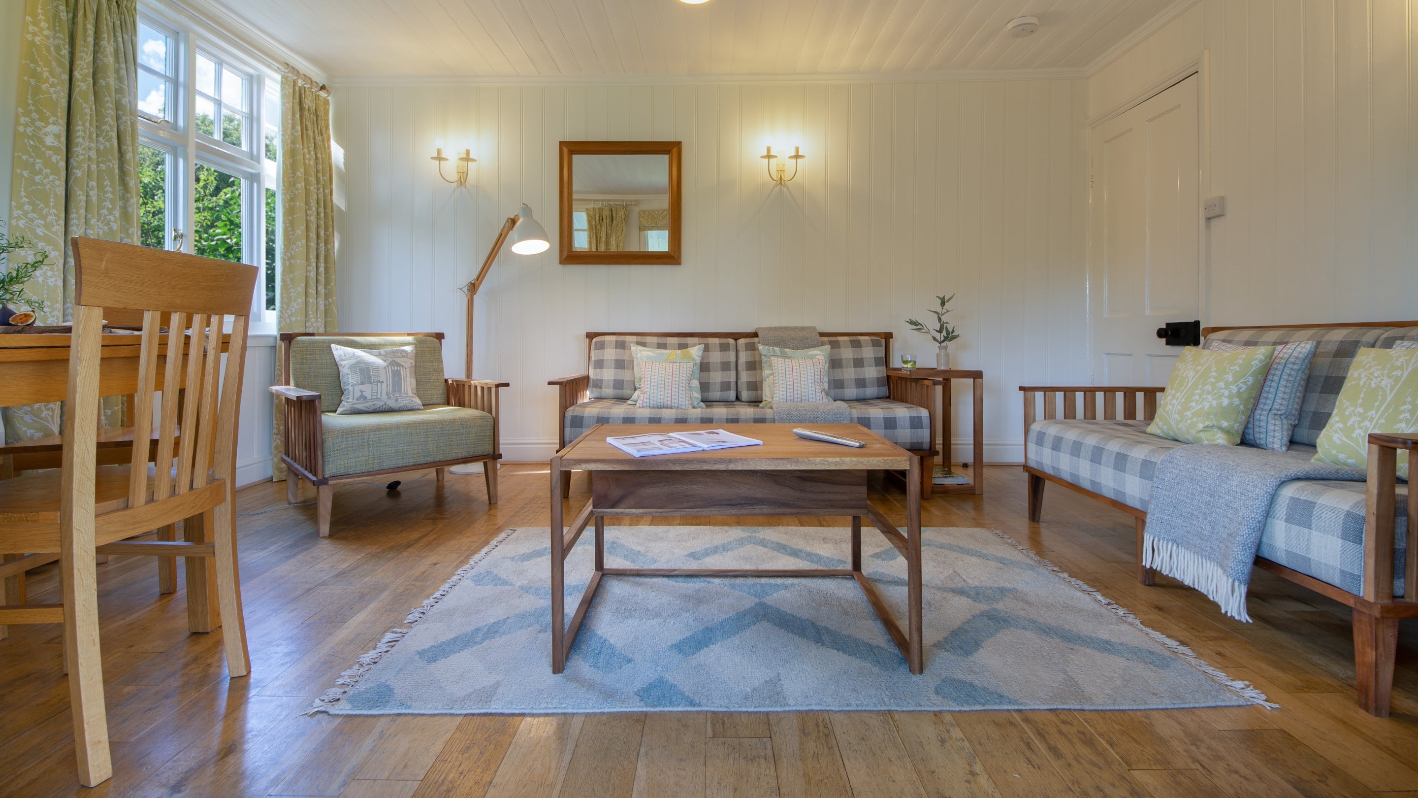 The sitting and dining room at Seaview, Dorset