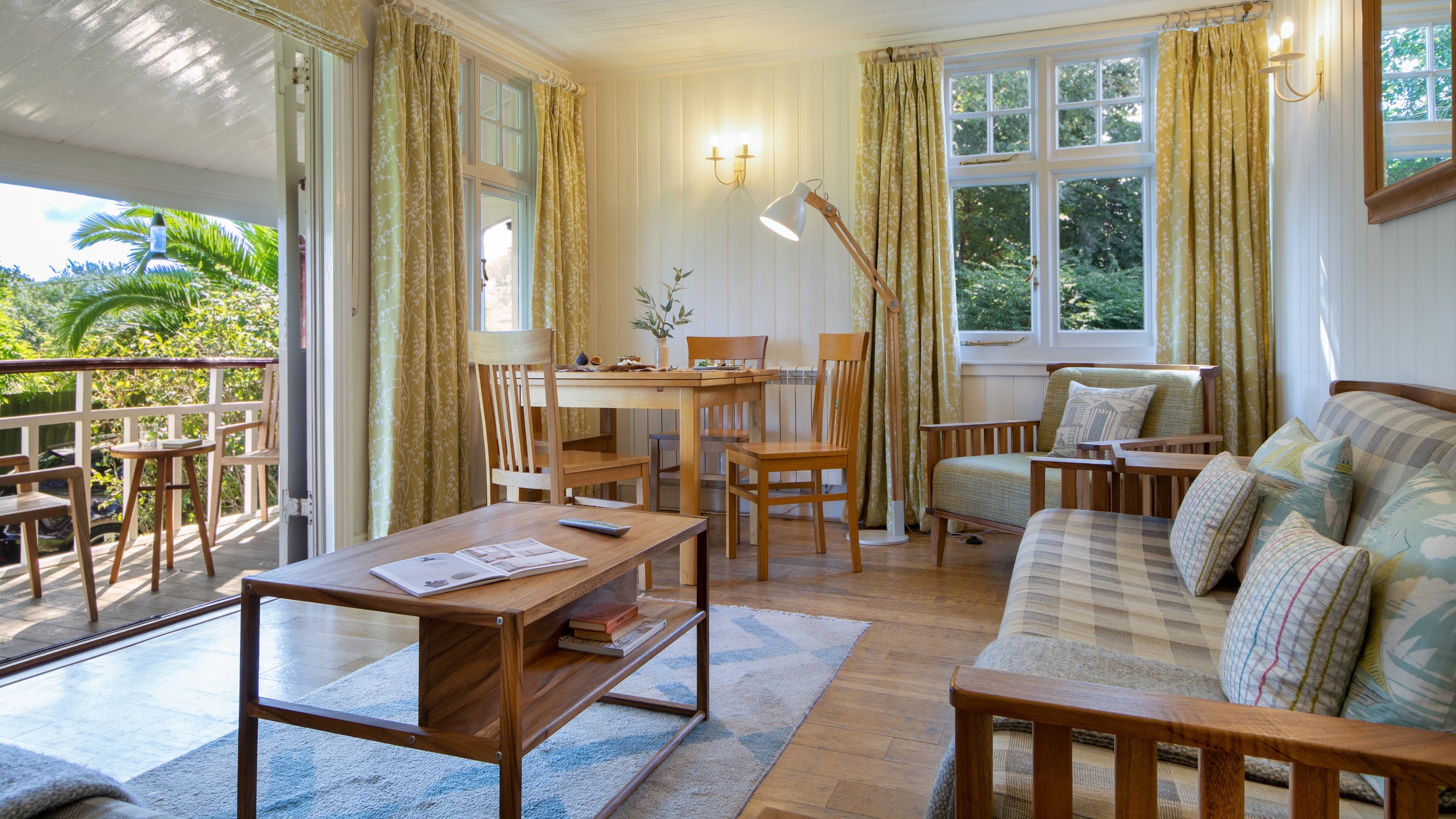 The sitting and dining room at Seaview, Dorset