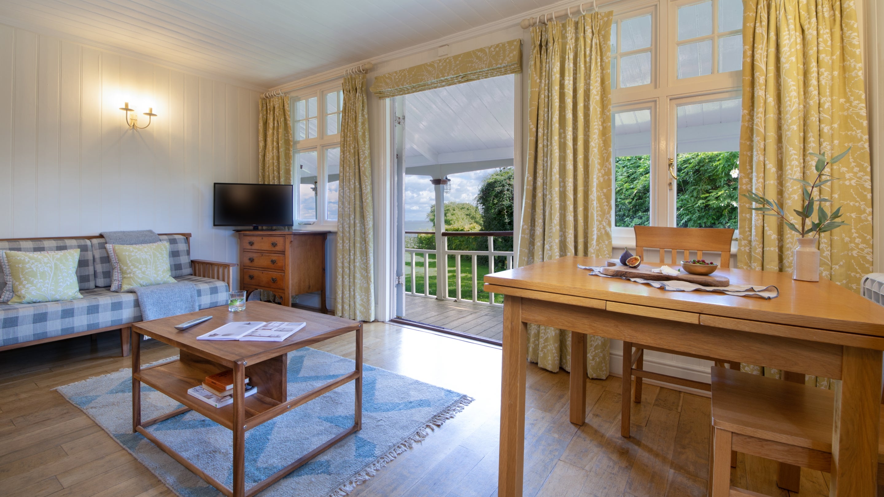 The sitting and dining room at Seaview, Dorset