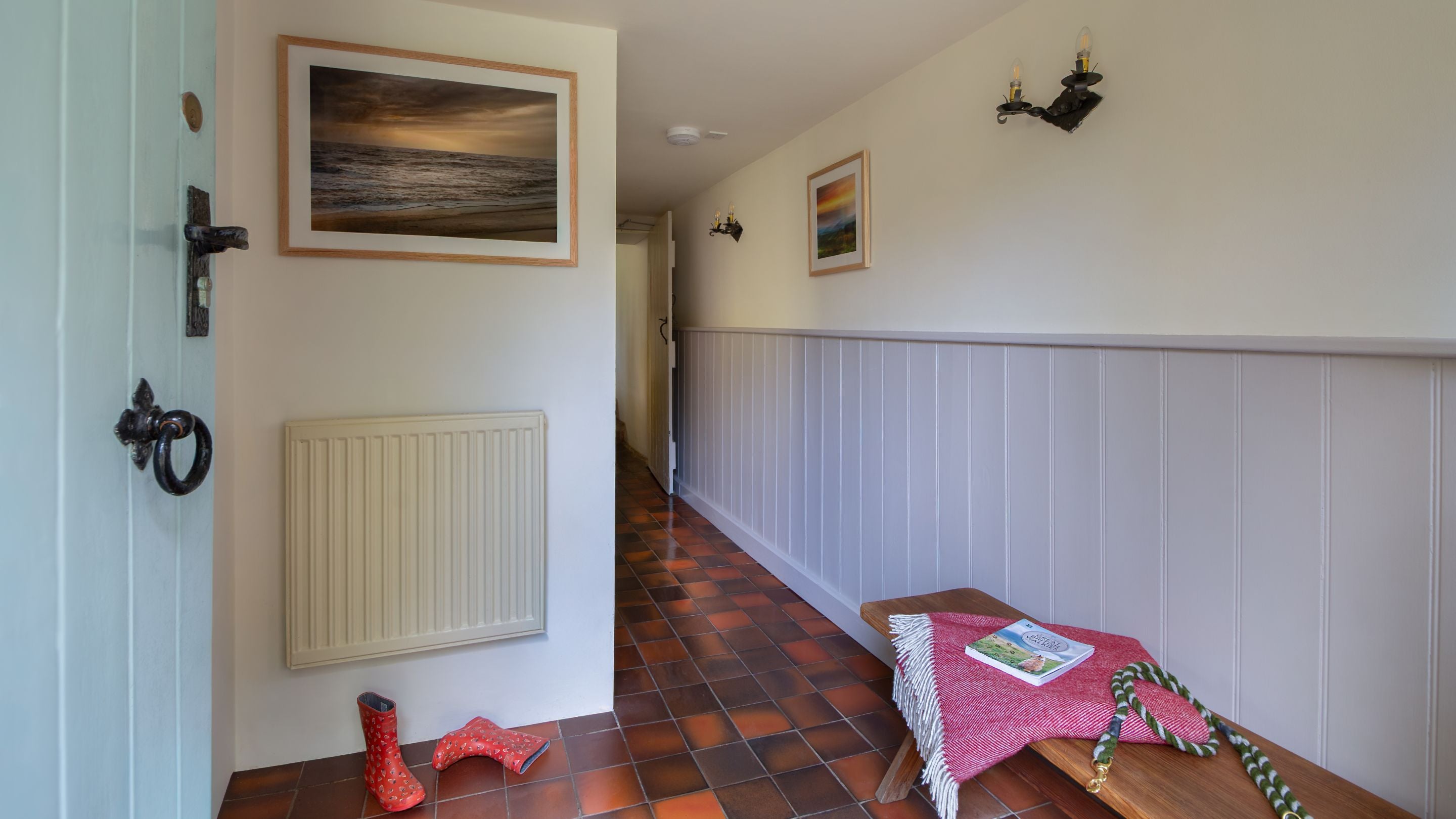 The entrance hall at Shedbush Farm House, Dorset